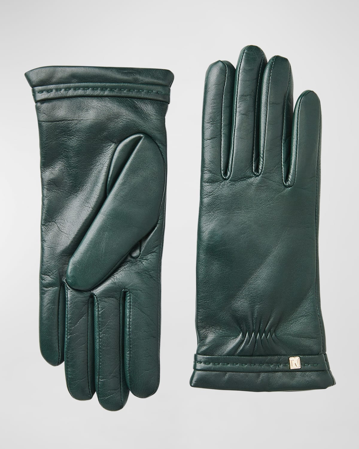 Nappa Leather Gloves With Stitched Cuffs