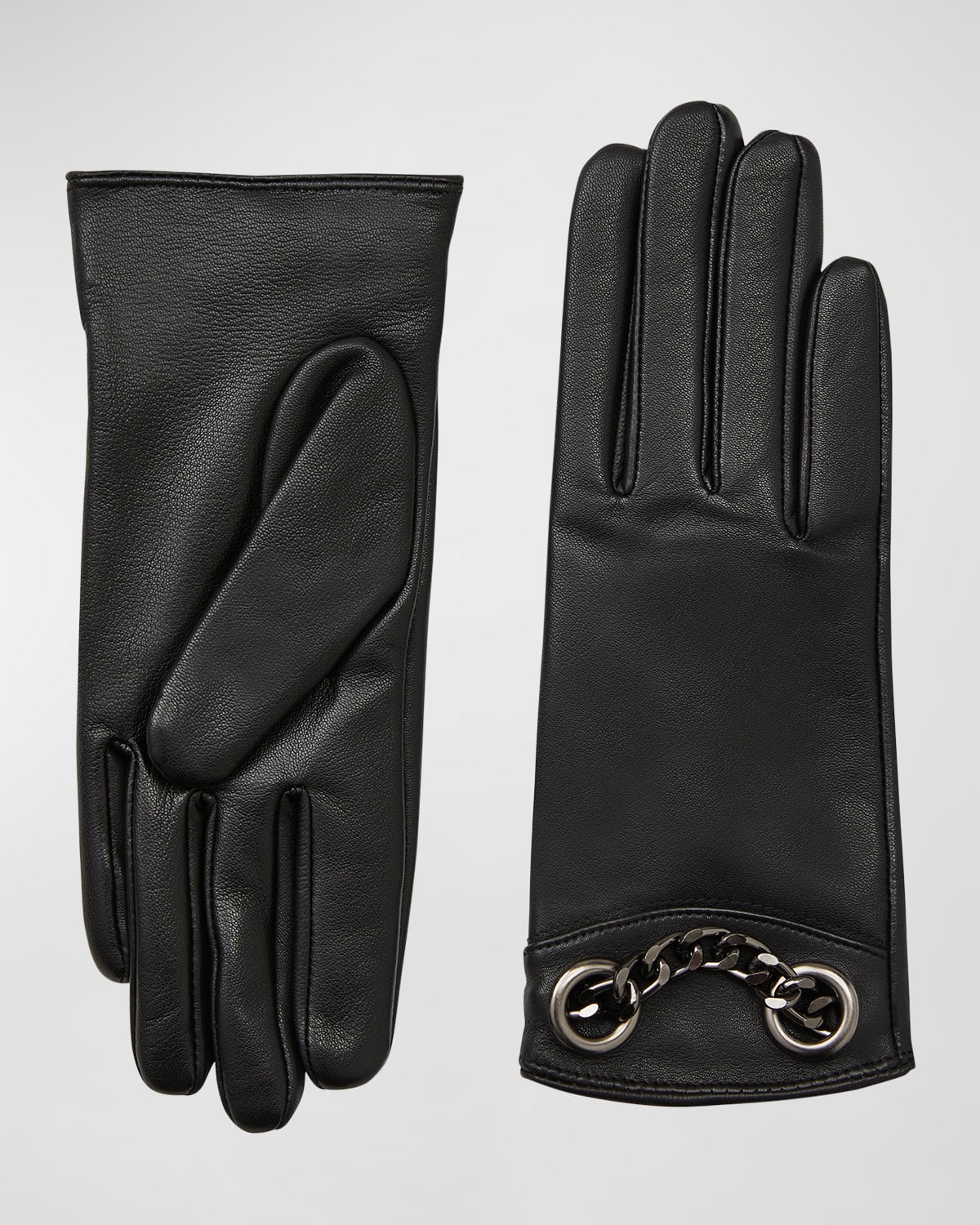 Chain Leather Gloves