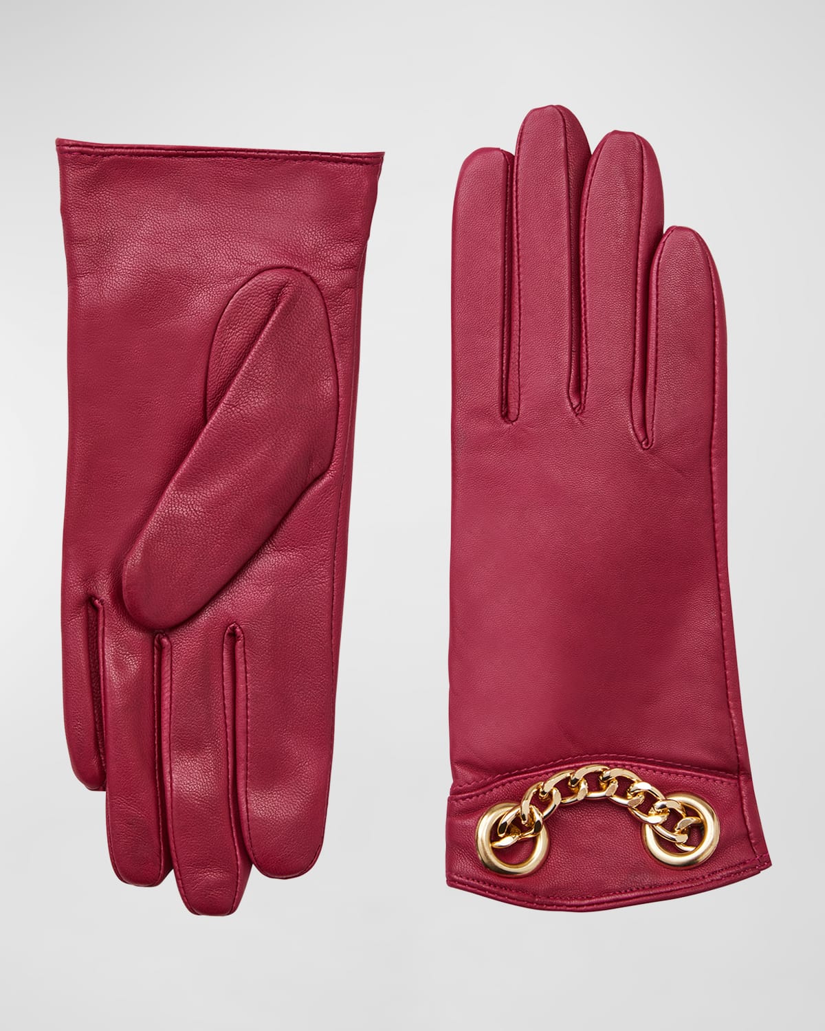 Chain Leather Gloves