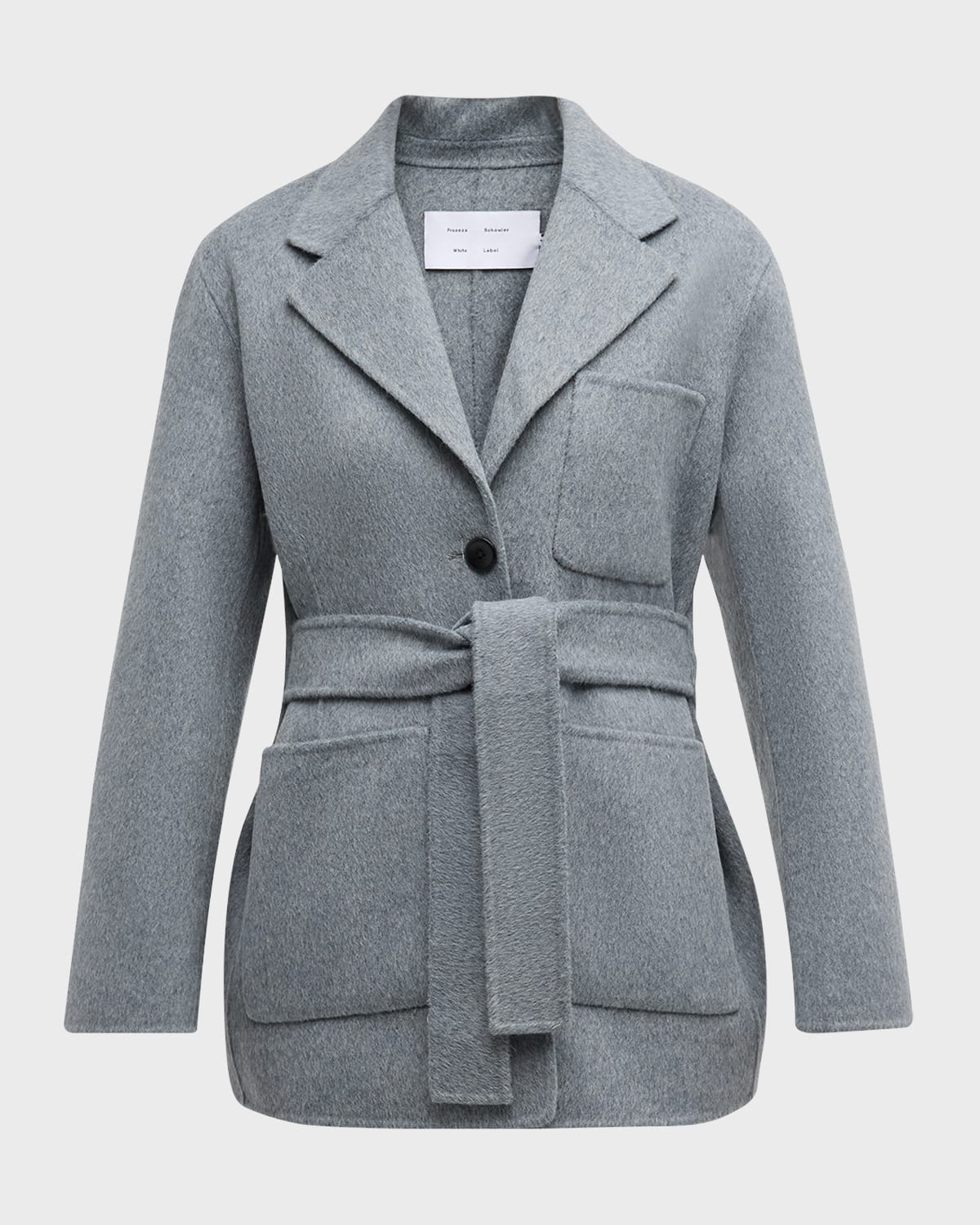 Proenza Schouler White Label Amalia Wool Blazer In Ash