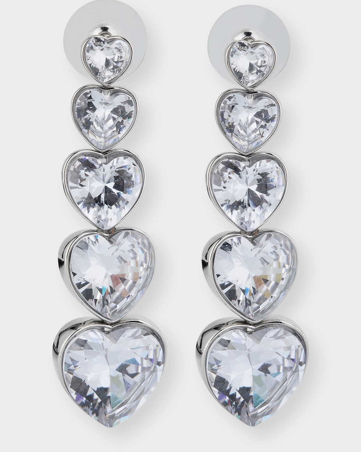 Minette Heart Cubic Zirconia Drop Earrings