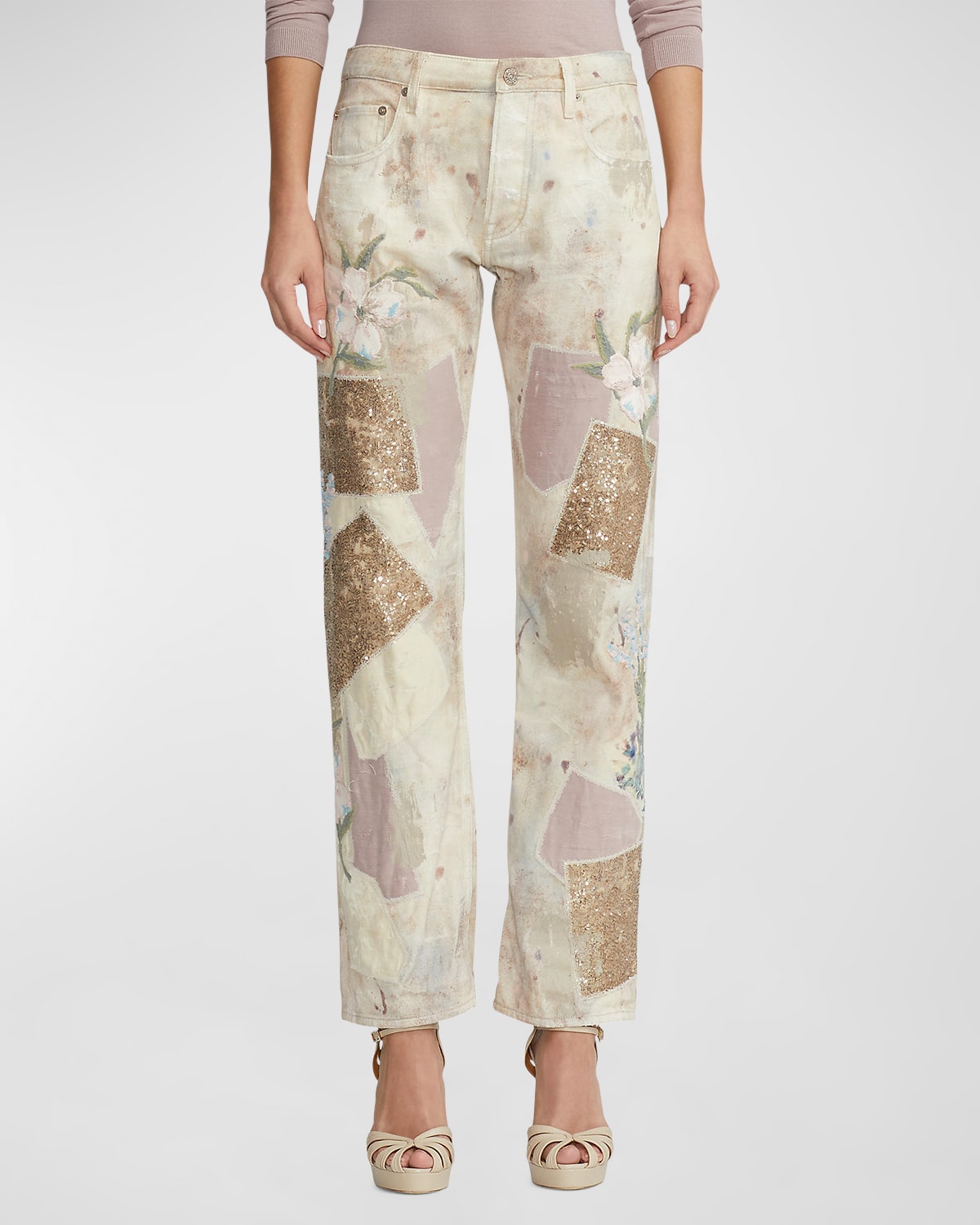 Ralph lauren patchwork pants new arrivals