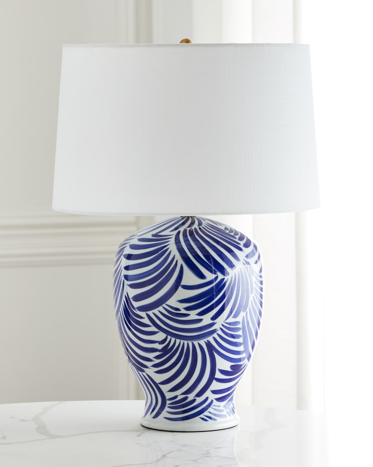 Jamie Young Panama Table Lamp In Blue