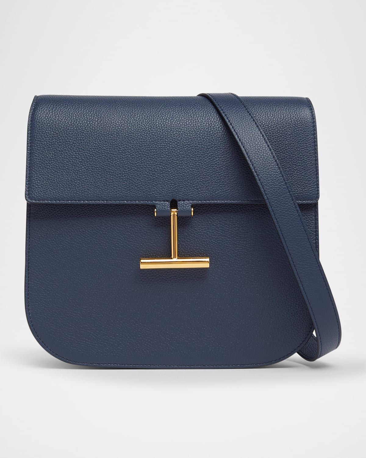 Tom Ford Tara Medium Crossbody In Grained Leather With Leather Strap