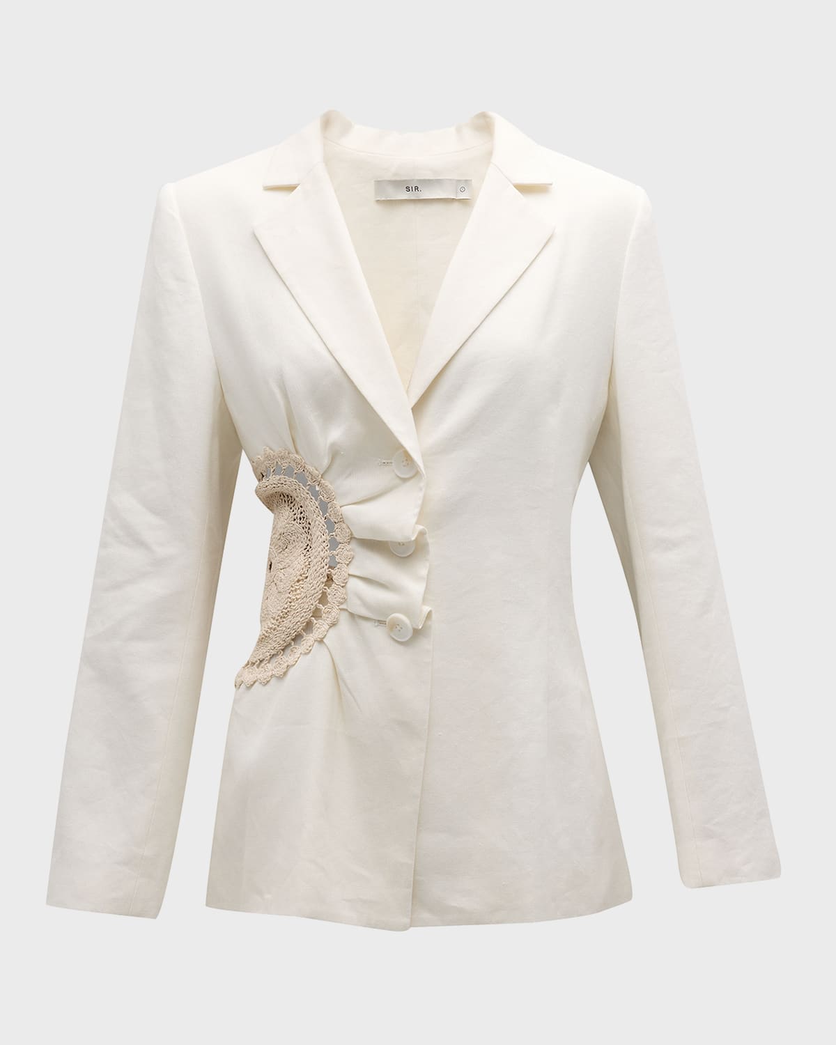 Sir Atacama Crochet Blazer In Natural
