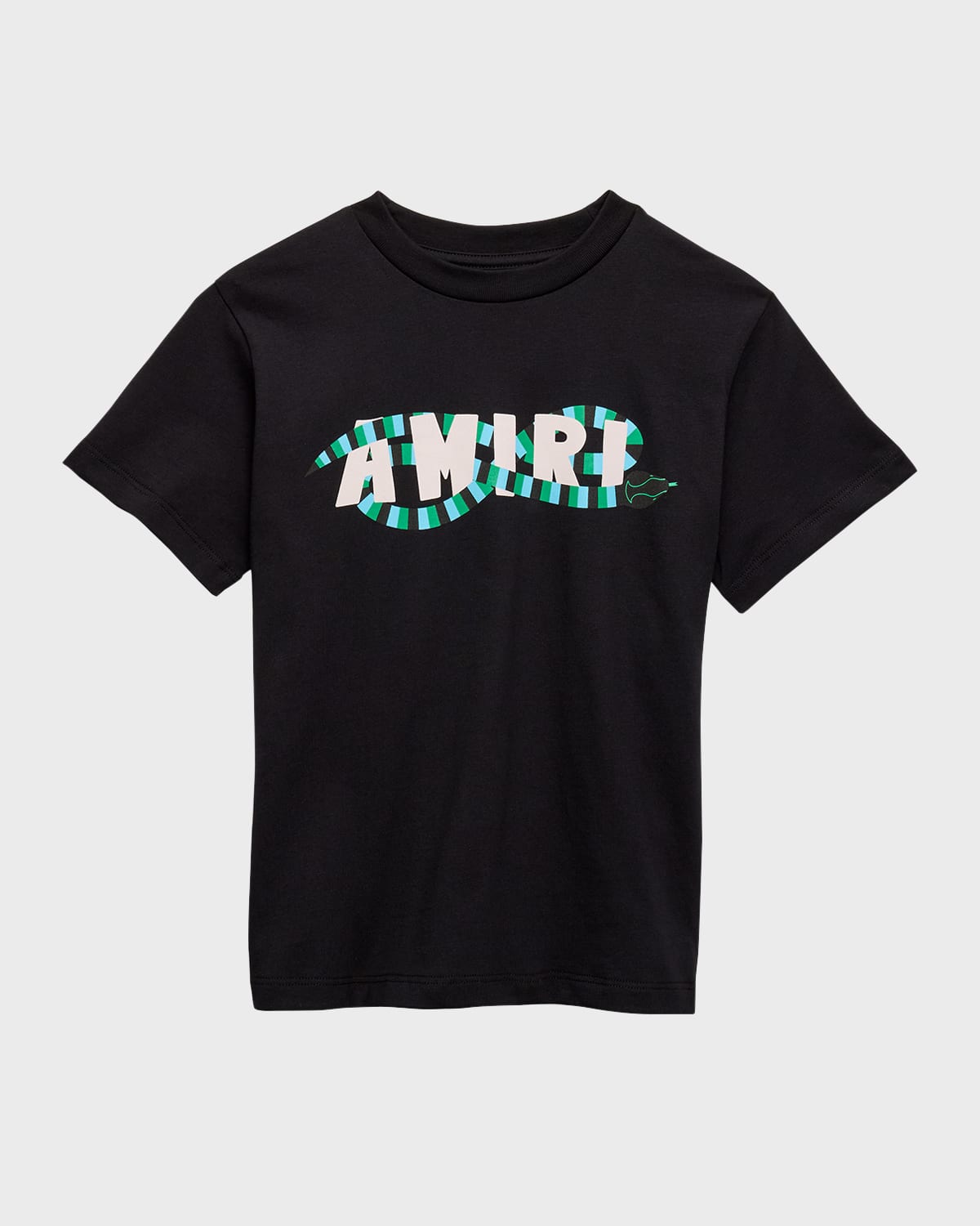 Shop Amiri Kid's Snake Logo-print Short-sleeve T-shirt In Black