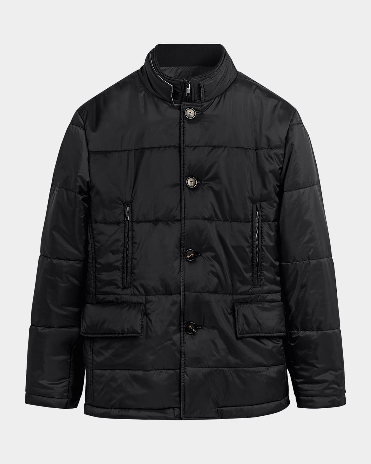 Men's Quilted Jacket with Inner Bib