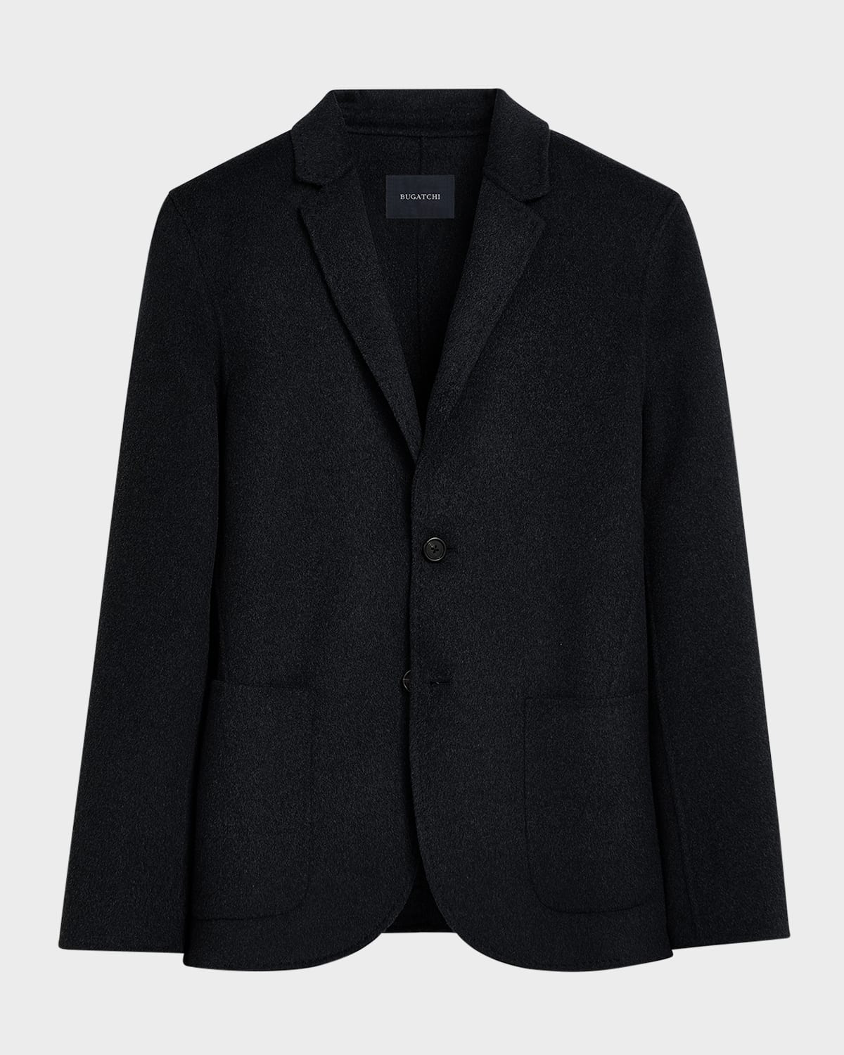 Shop Bugatchi Men's Double-knit Two-button Blazer In Anthracite