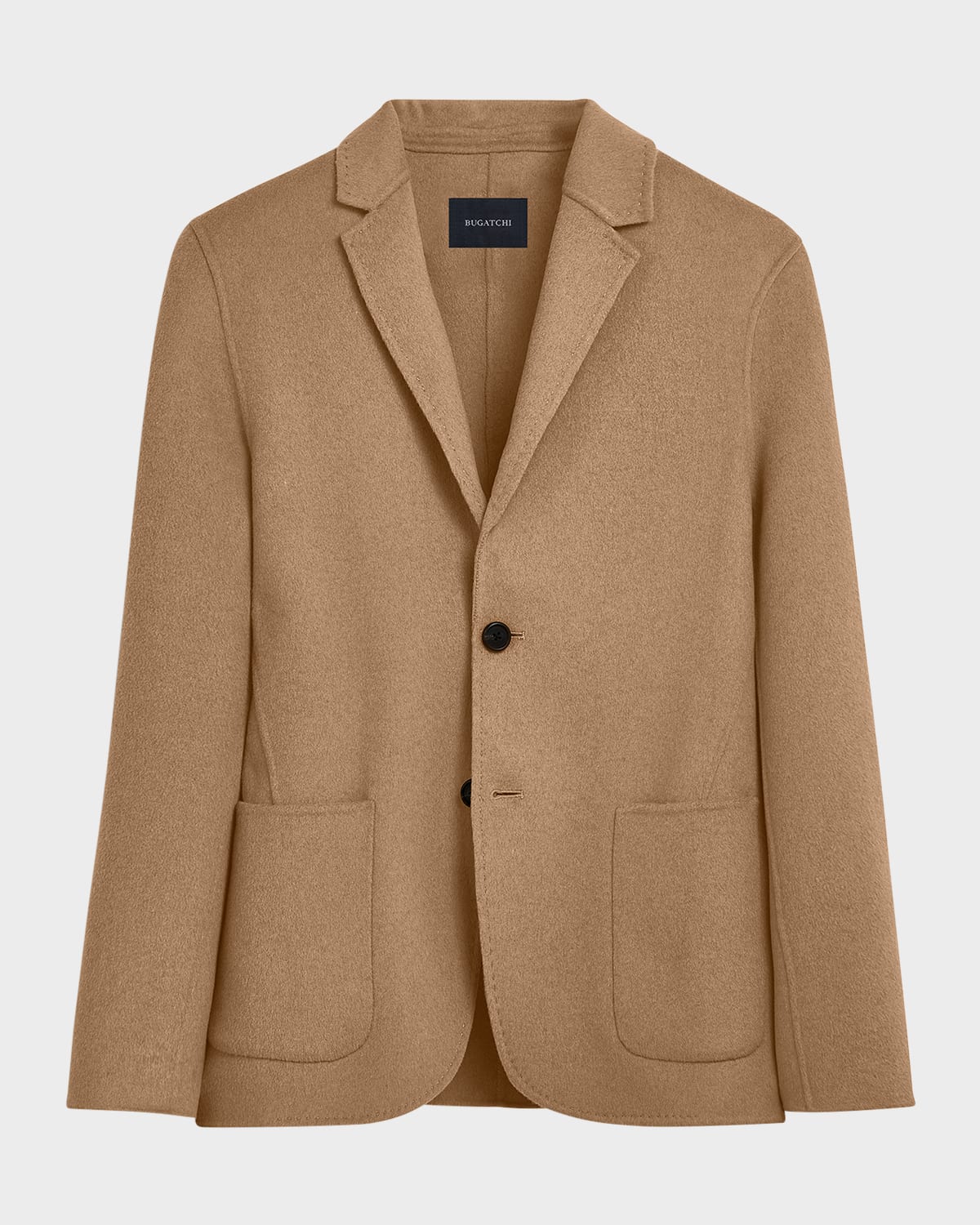 Shop Bugatchi Men's Double-knit Two-button Blazer In Camel