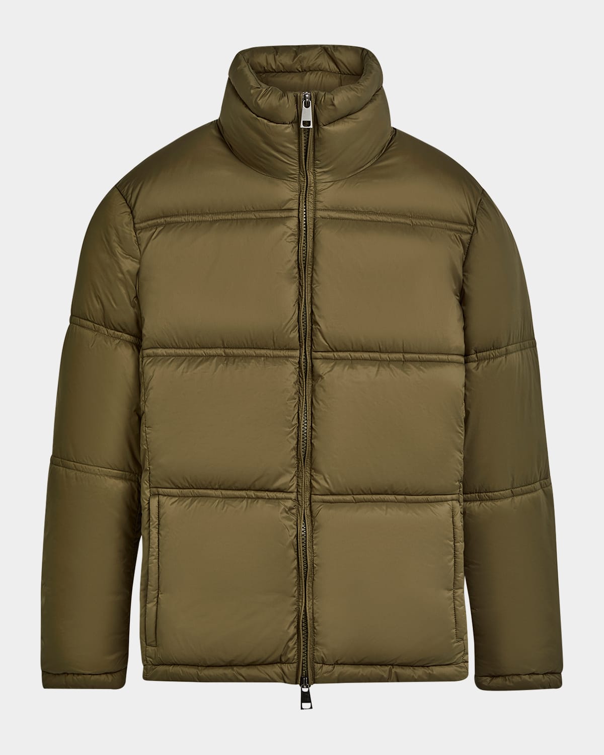 Shop Bugatchi Men's Nylon Puffer Jacket In Khaki