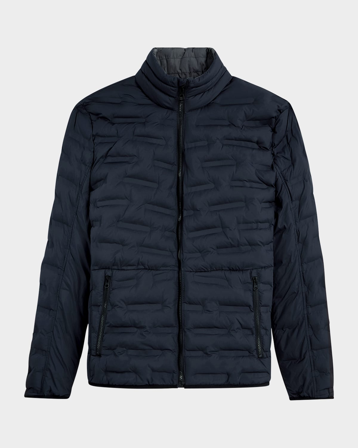 Bugatchi Quilted Bomber Jacket In Navy