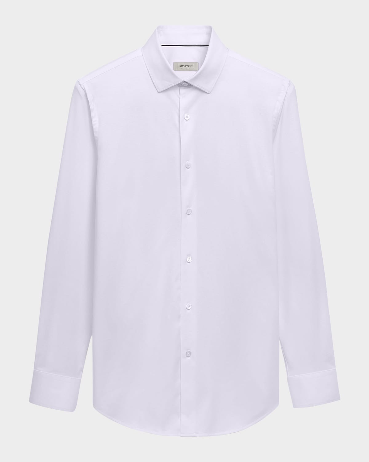 Shop Bugatchi Men's James Solid Ooohcotton Sport Shirt In White