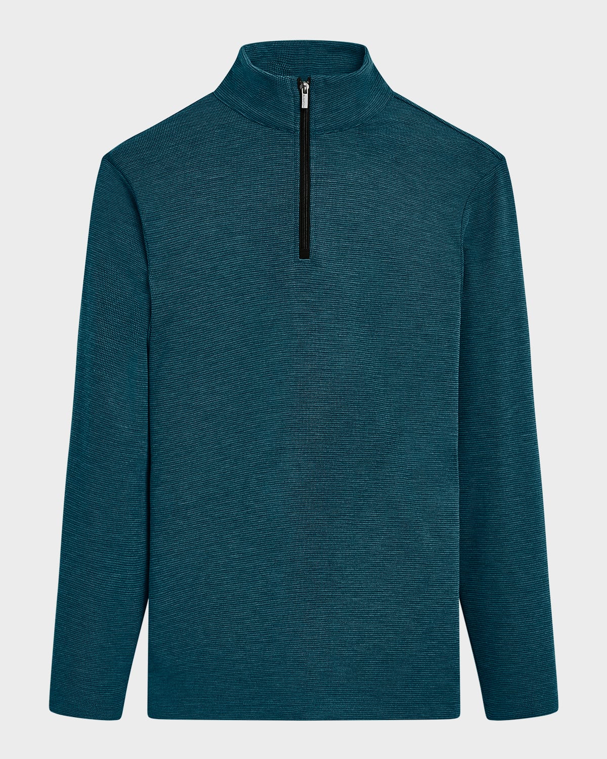 Bugatchi Quarter Zip Pullover In Peacock