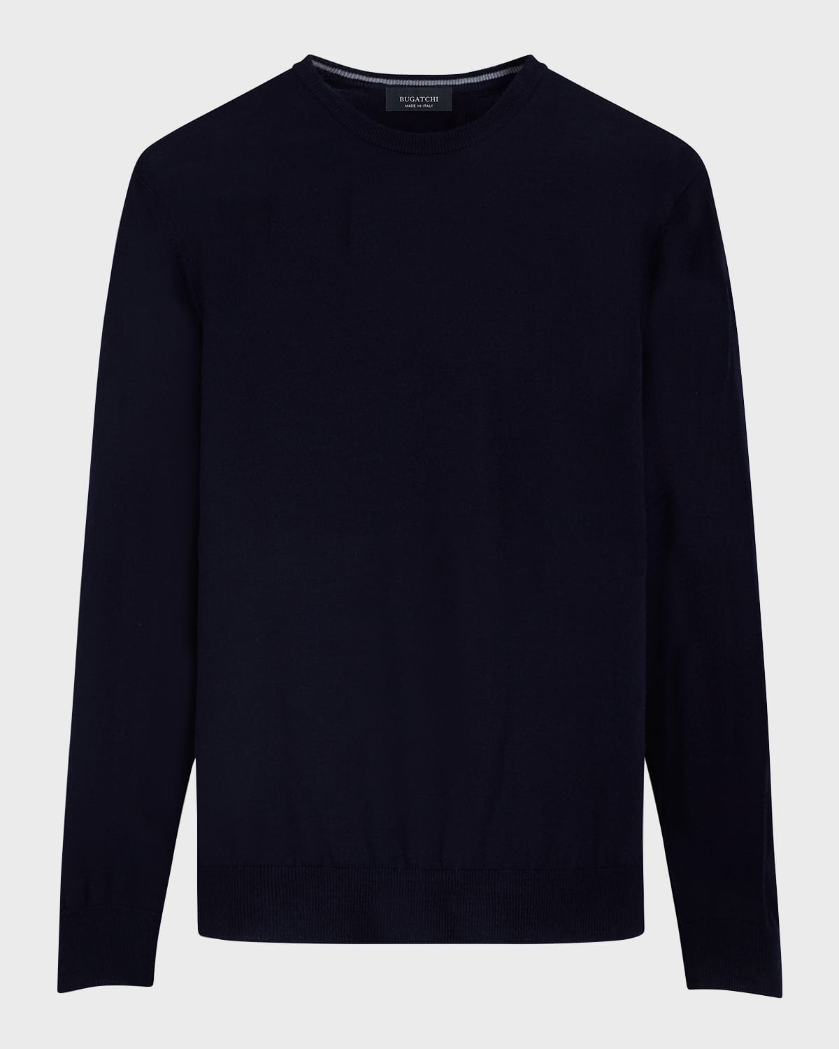 Shop Bugatchi Men's Super Merino Wool Crewneck Sweater In Navy