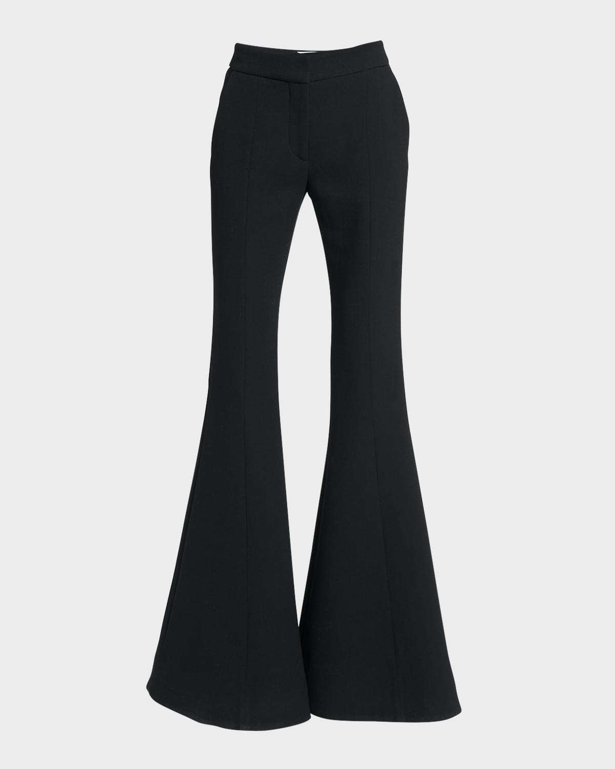 Gabriela Hearst Ennio Wool And Silk-blend Flared Pants In Black