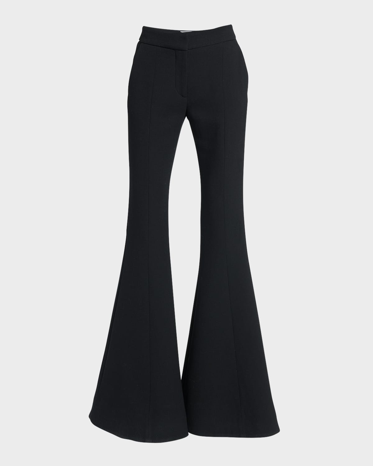 Gabriela Hearst Rhein High-waisted Flared Trousers In Black