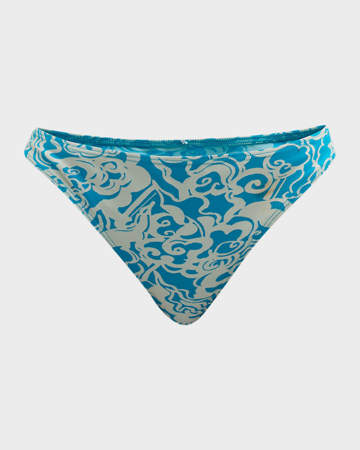 Shop A.l.c Amber Abstract Bikini Bottoms In Scone Blue