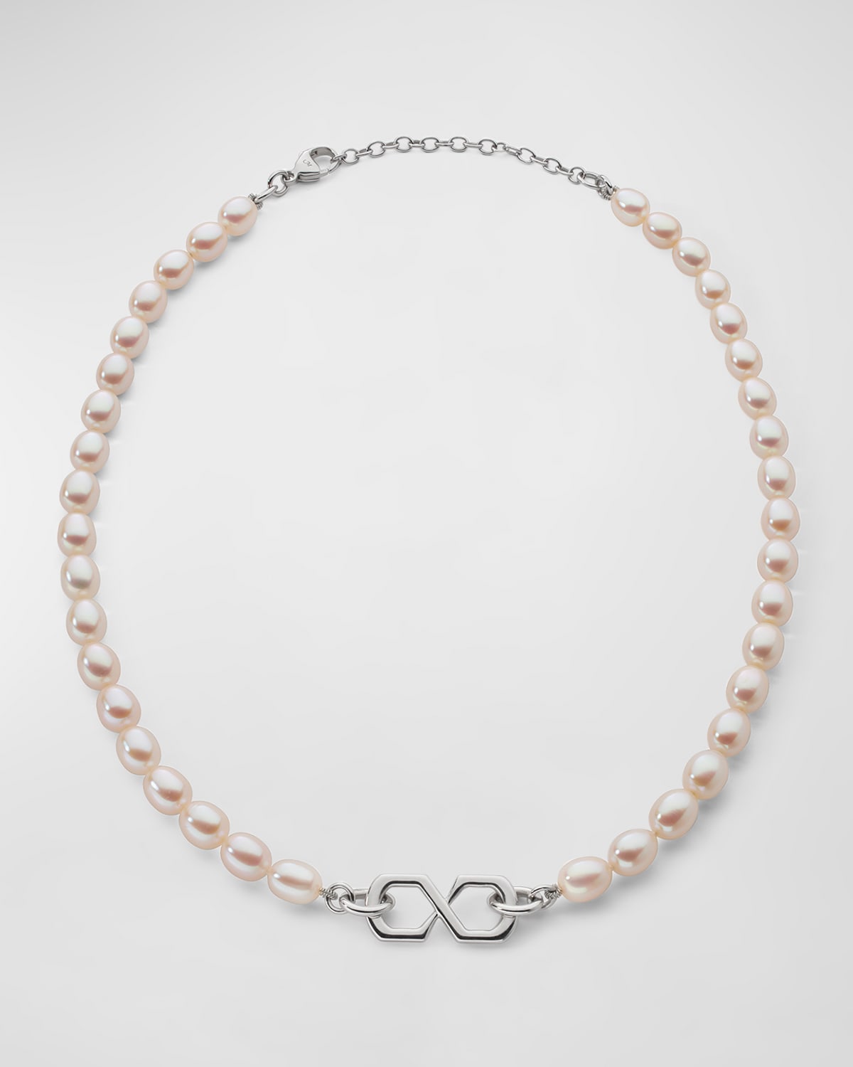 Monica Rich Kosann Sterling Silver The Symbol Pearl Infinity Necklace