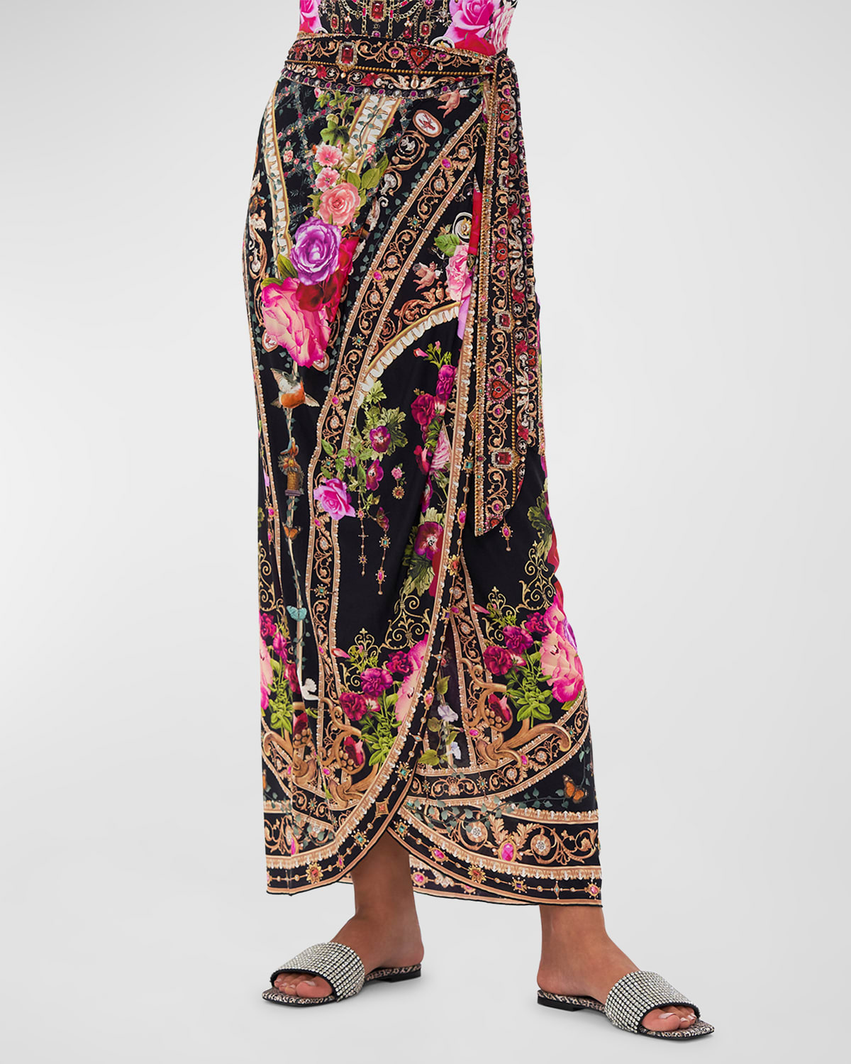 Reservation For Love Draped Long Sarong Coverup