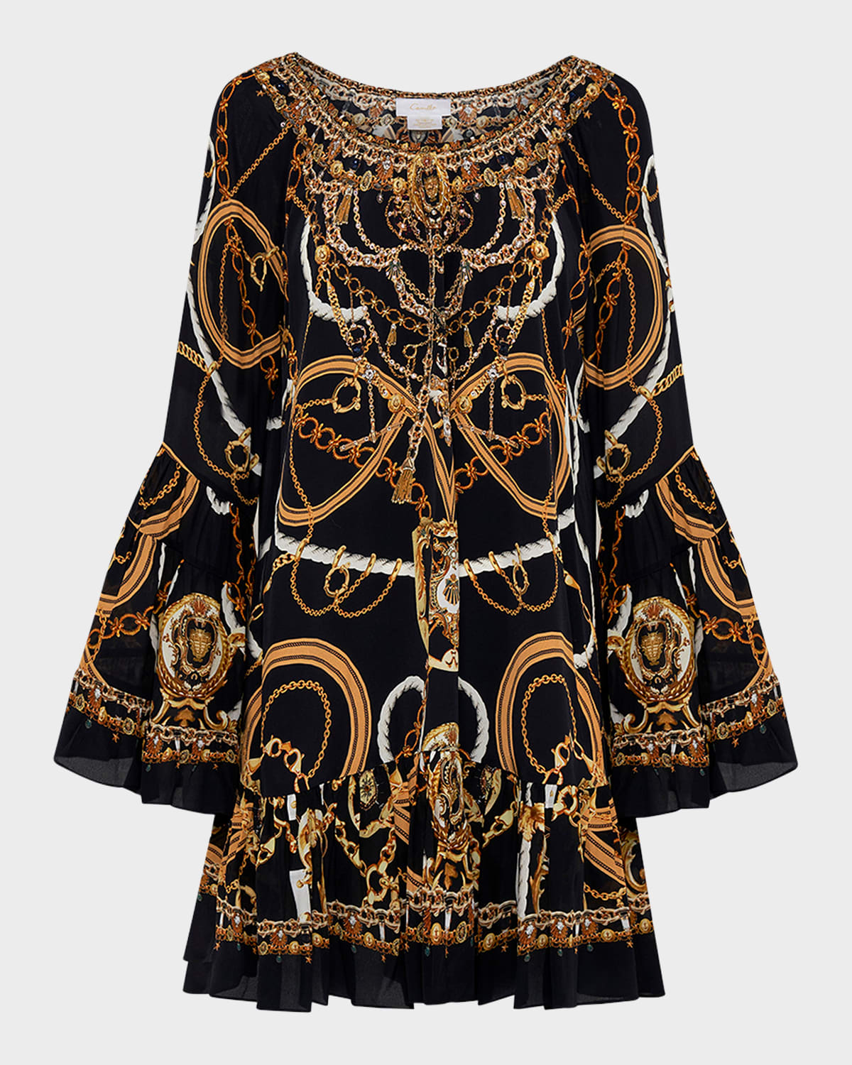 Camilla Coast To Coast Frill Mini Dress In Coast To Coast
