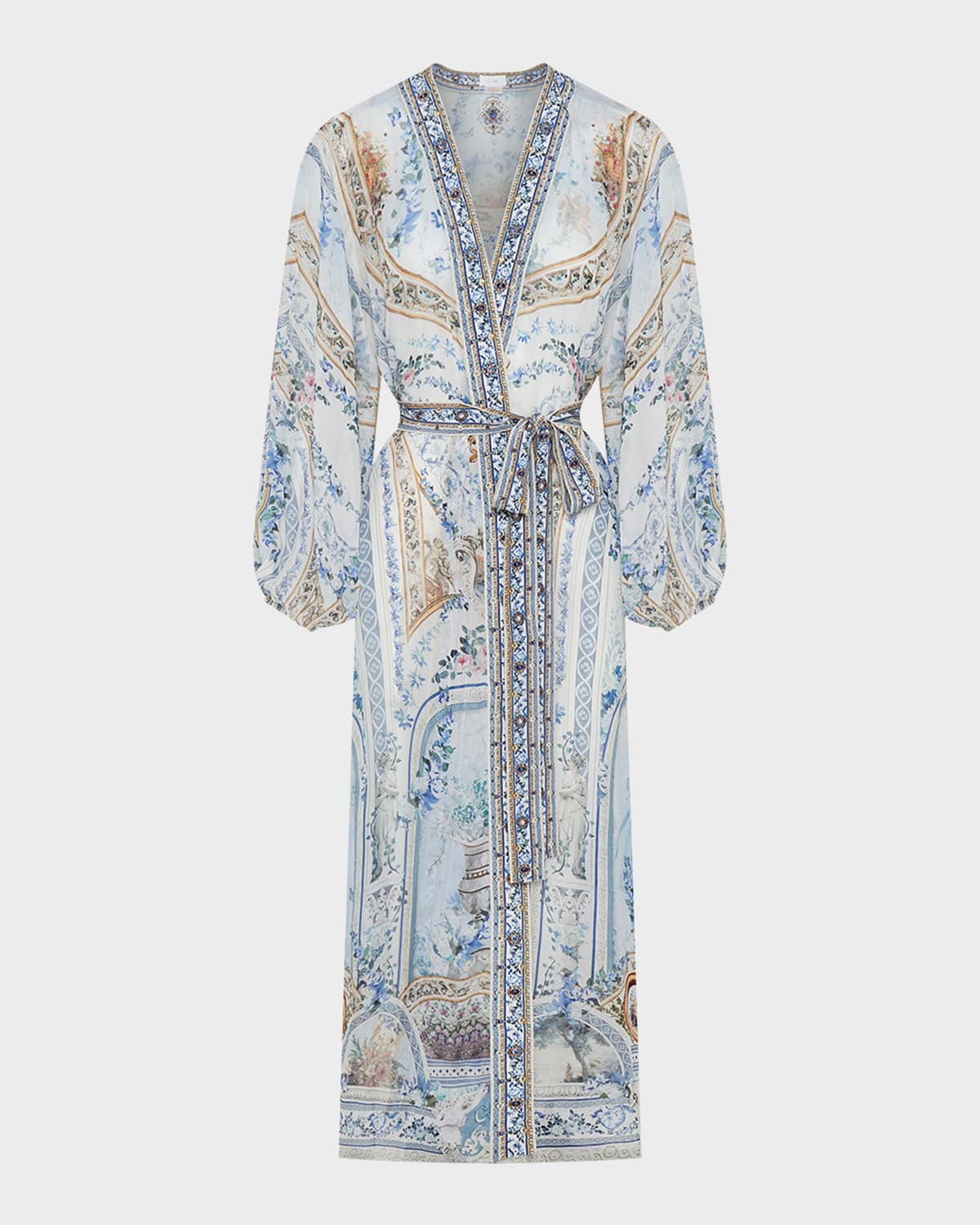 Camilla Season Of The Siren Blouson-sleeve Maxi Layer In Season Of The Sir