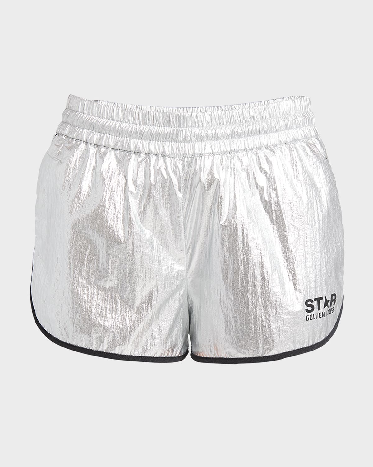 Star Diana Metallic Pull-On Logo Shorts