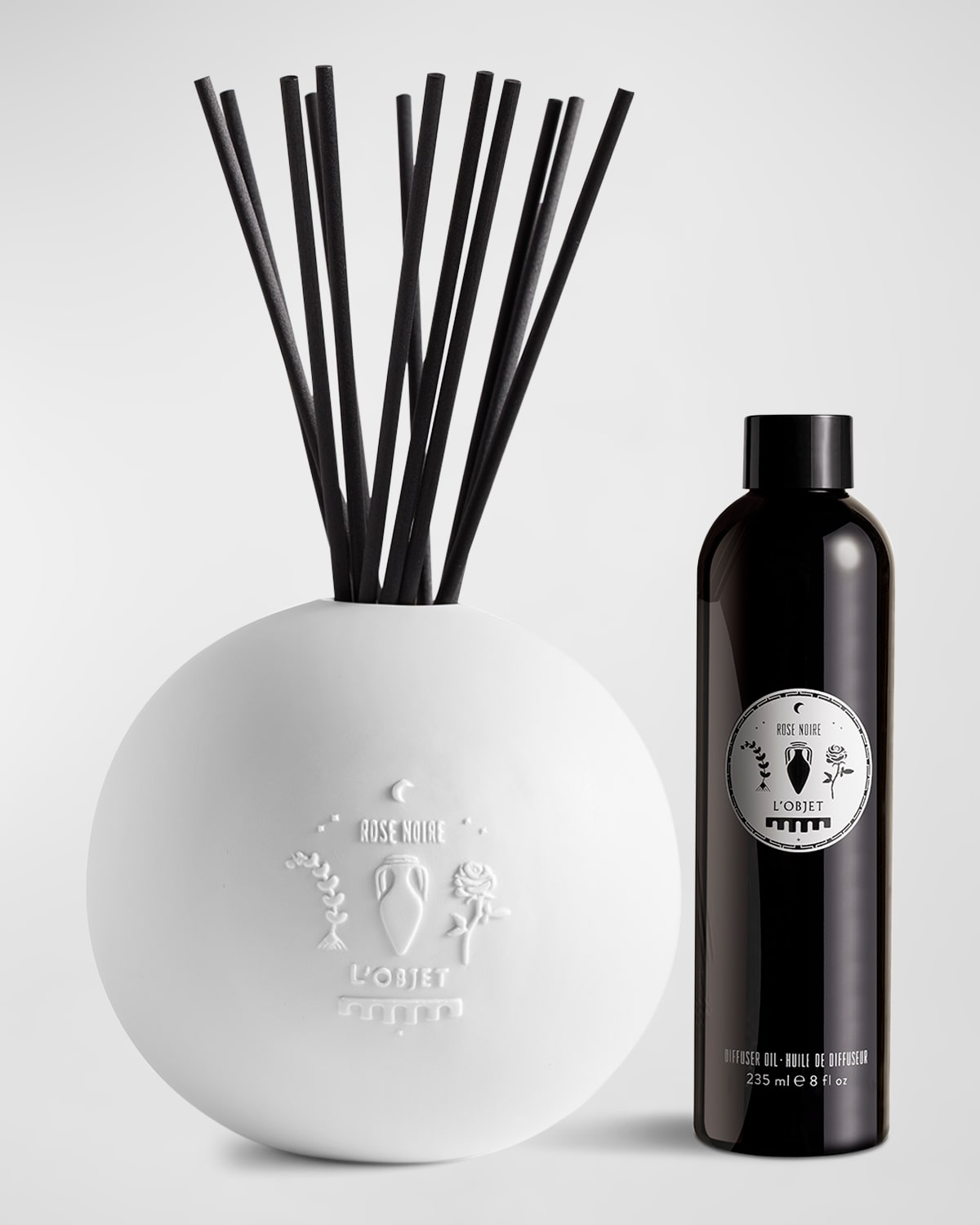 L'objet Rose Noire Porcelain Diffuser Set