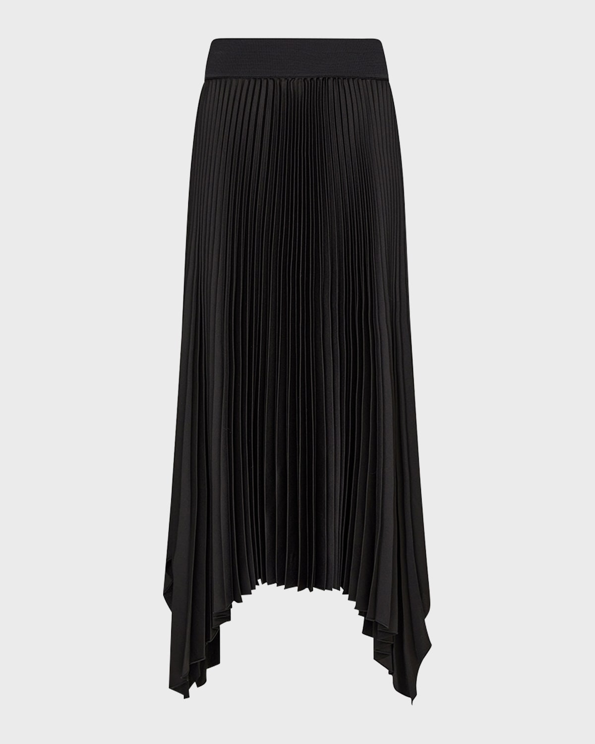 Joseph Ade Pleated Handkerchief Midi Skirt In Black