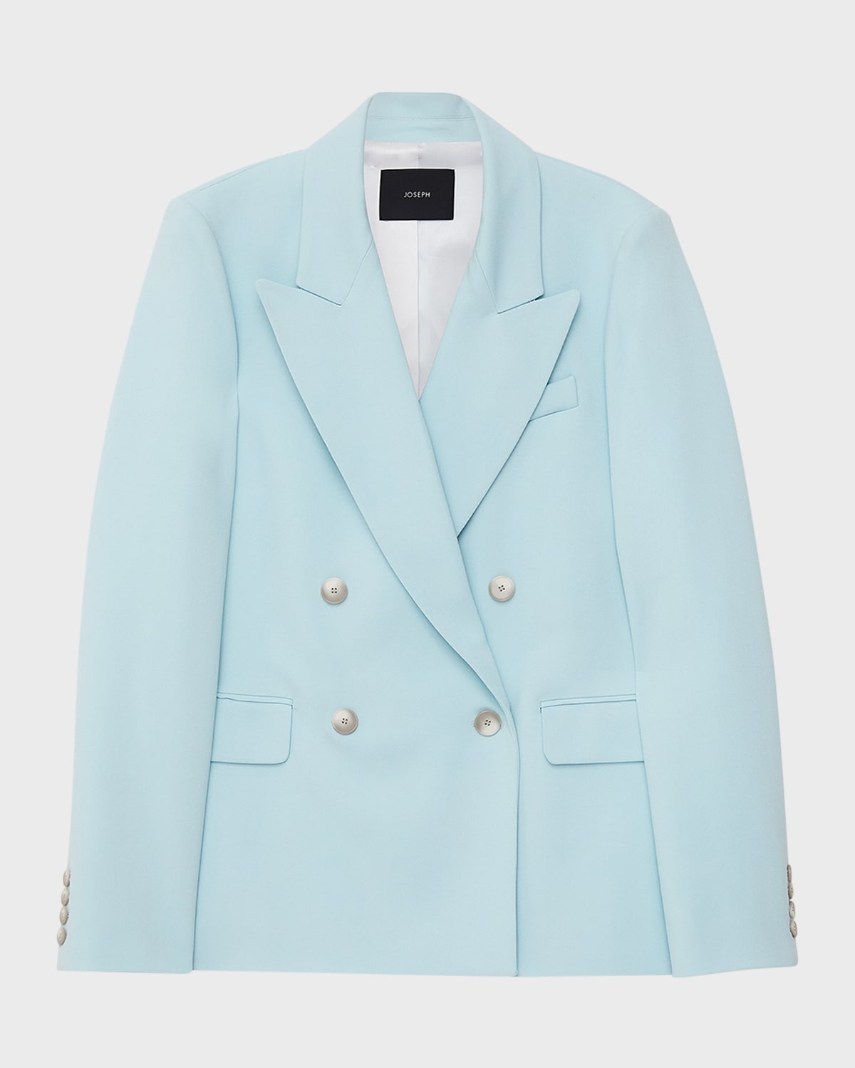 Joseph Jaden Oversized Double-breasted Cady Jacket In Arctic