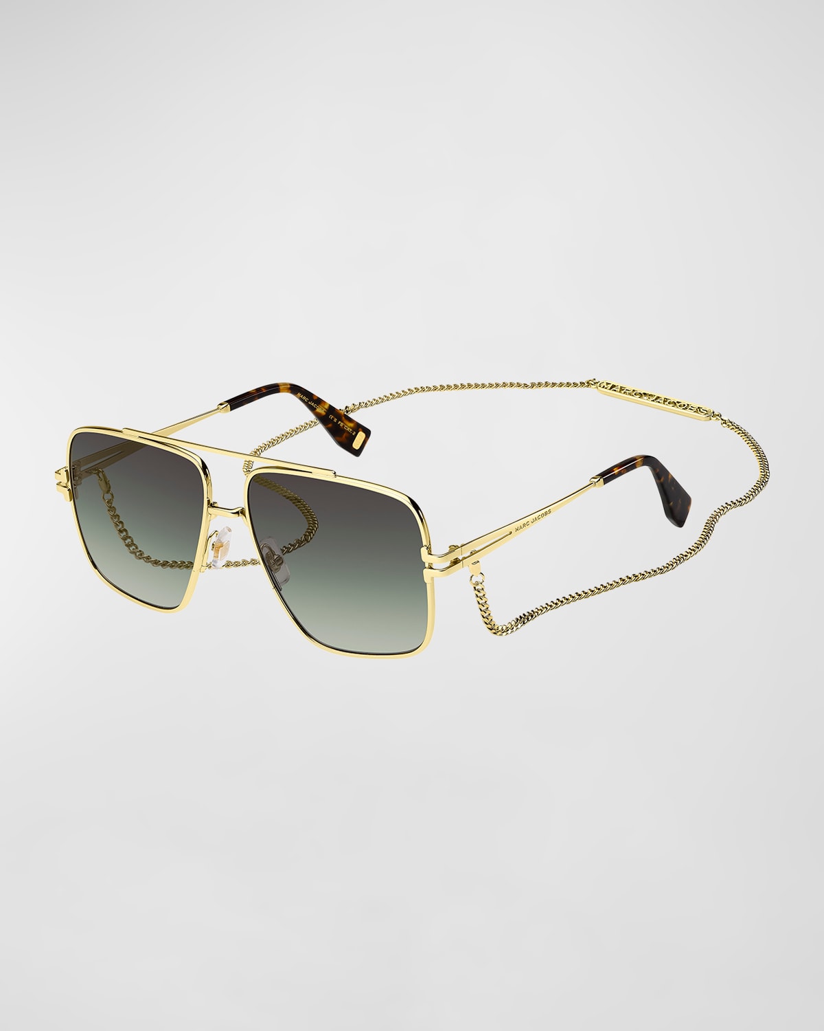 Chain Metal & Plastic Aviator Sunglasses
