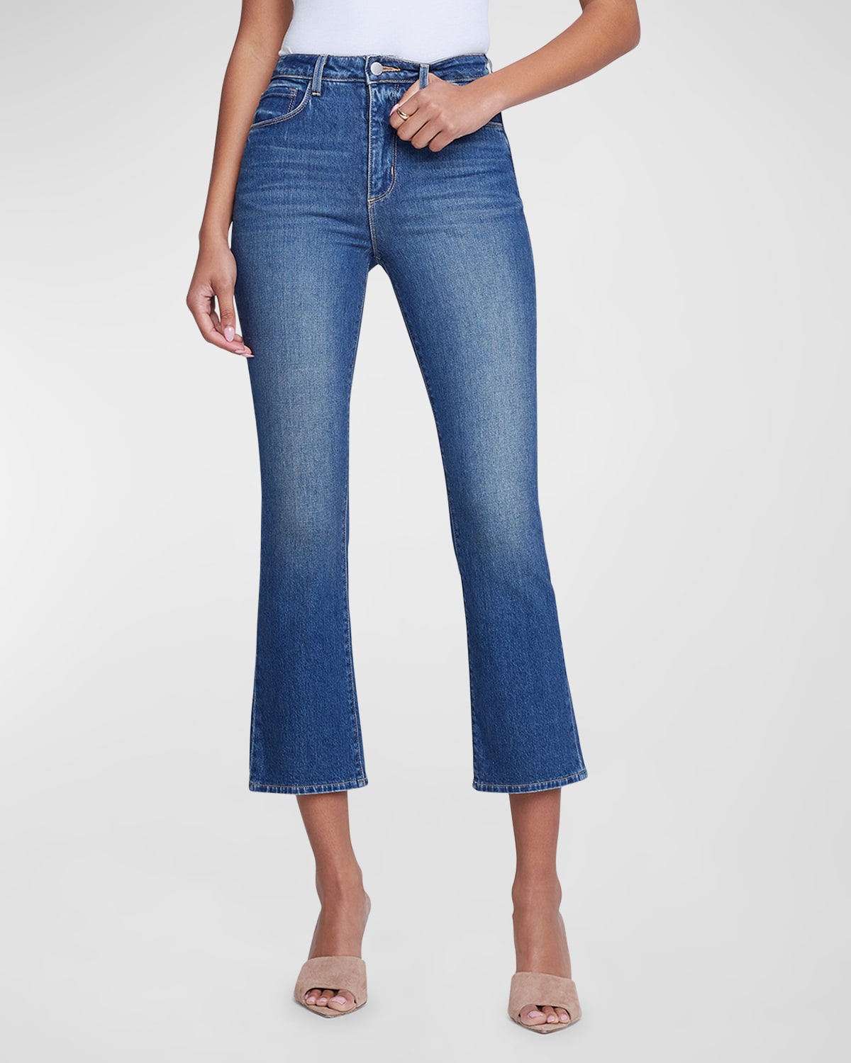 Mira Ultra High Rise Cropped Micro Bootcut Jeans