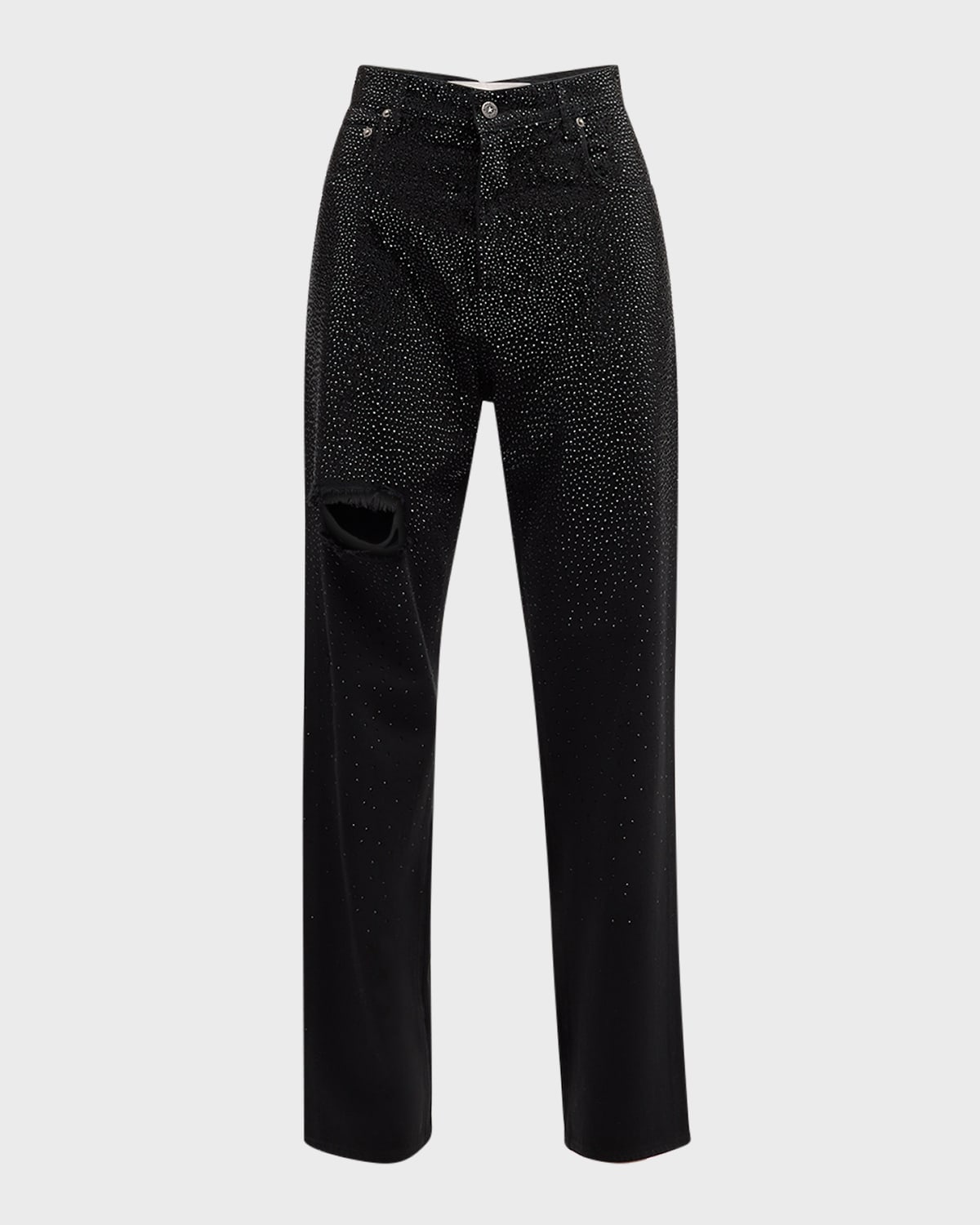 Shop Golden Goose Journey Shade-effect Crystal Jeans In Black