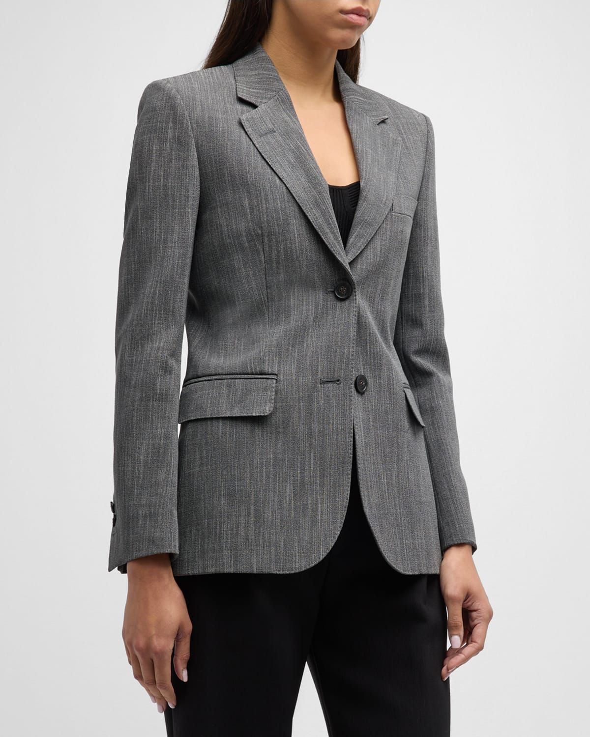 Golden Goose Wool-blend Blazer In Greywhite