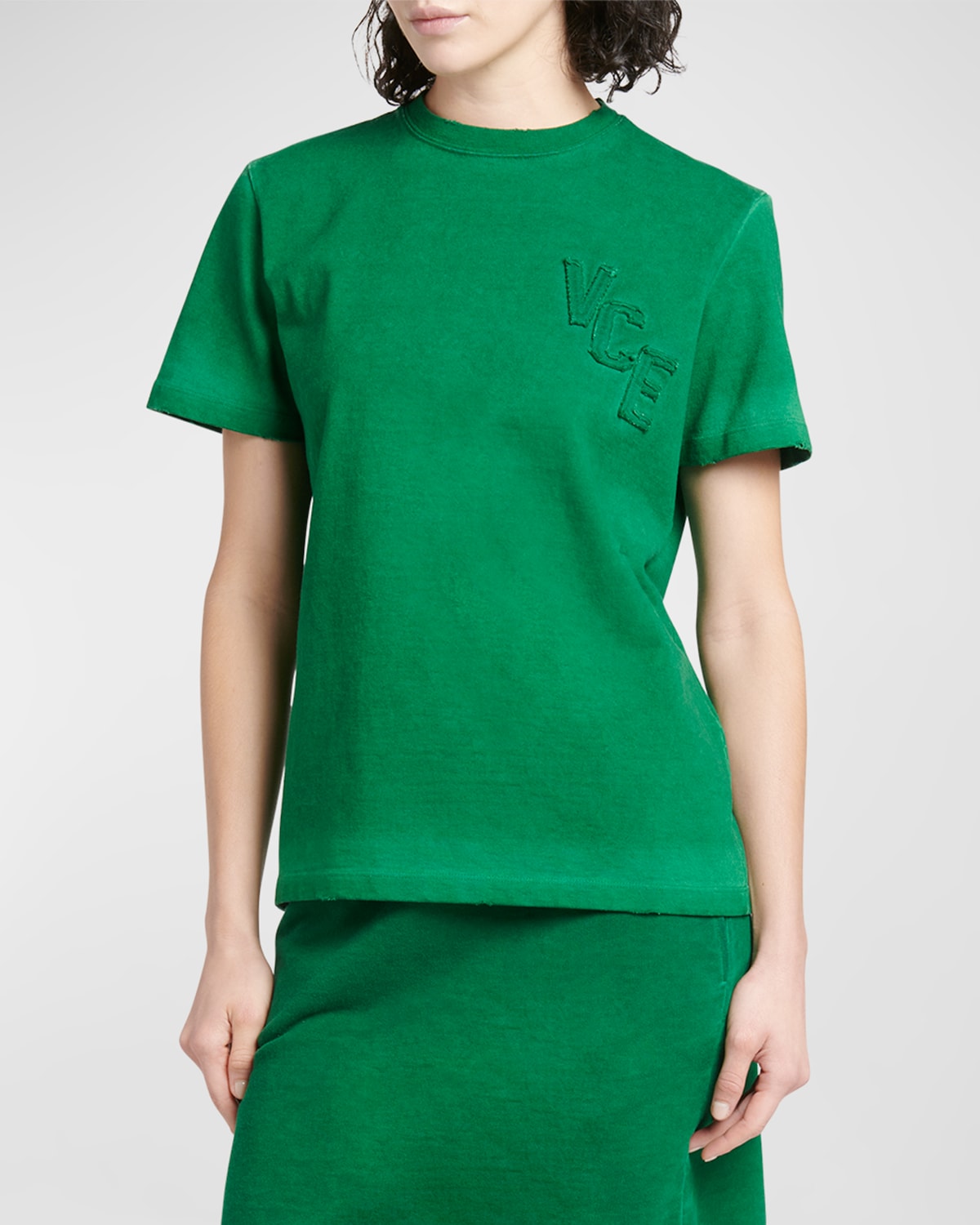 Shop Golden Goose Journey Short-sleeve Patch T-shirt In Green Jacket