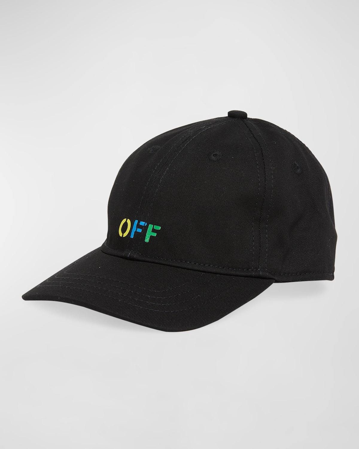 Shop Off-white Kid's Logo Rainbow Baseball Cap In Black Multicolor