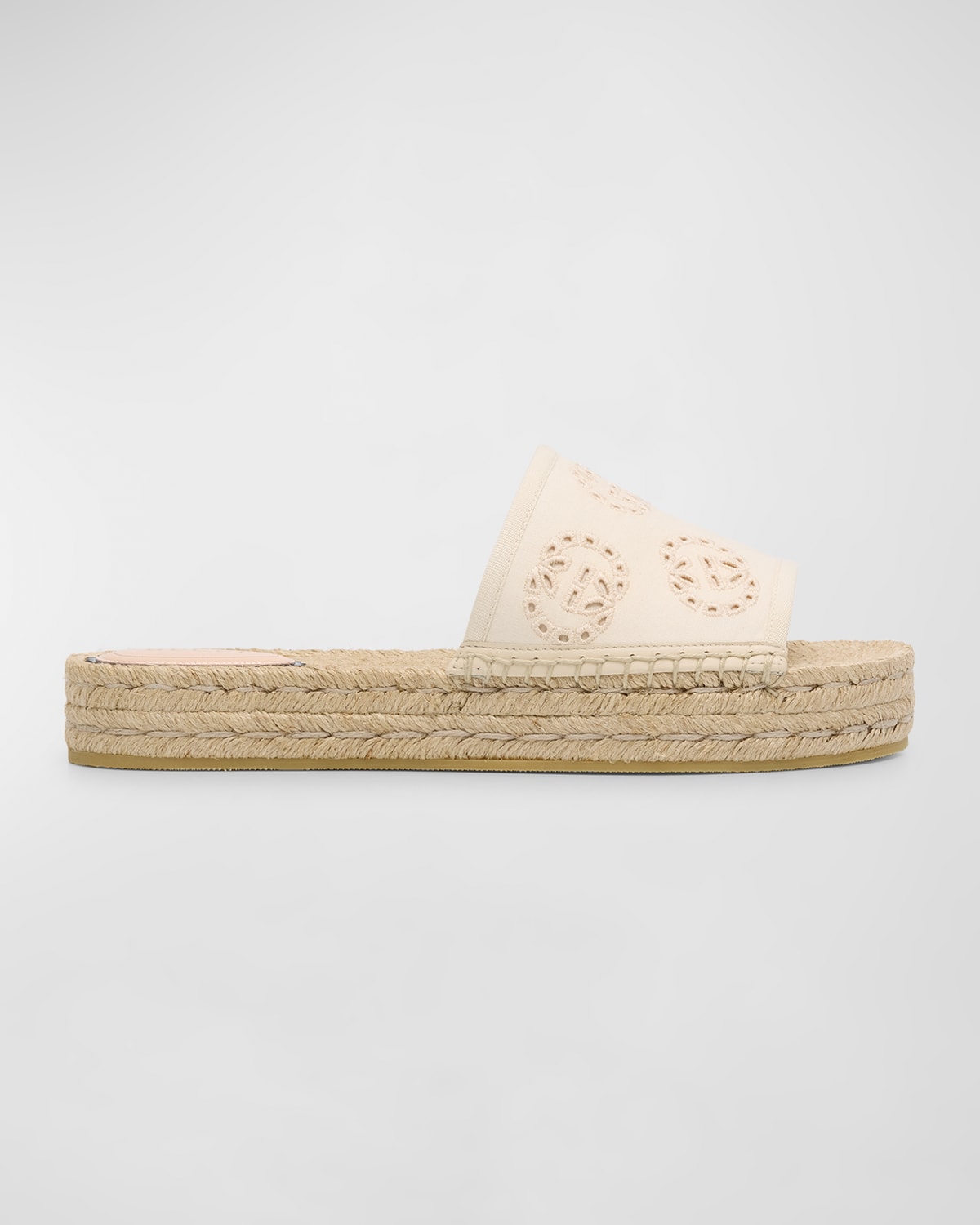 Shop Gucci Damita Gg Eyelet Espadrille Sandals In Natural