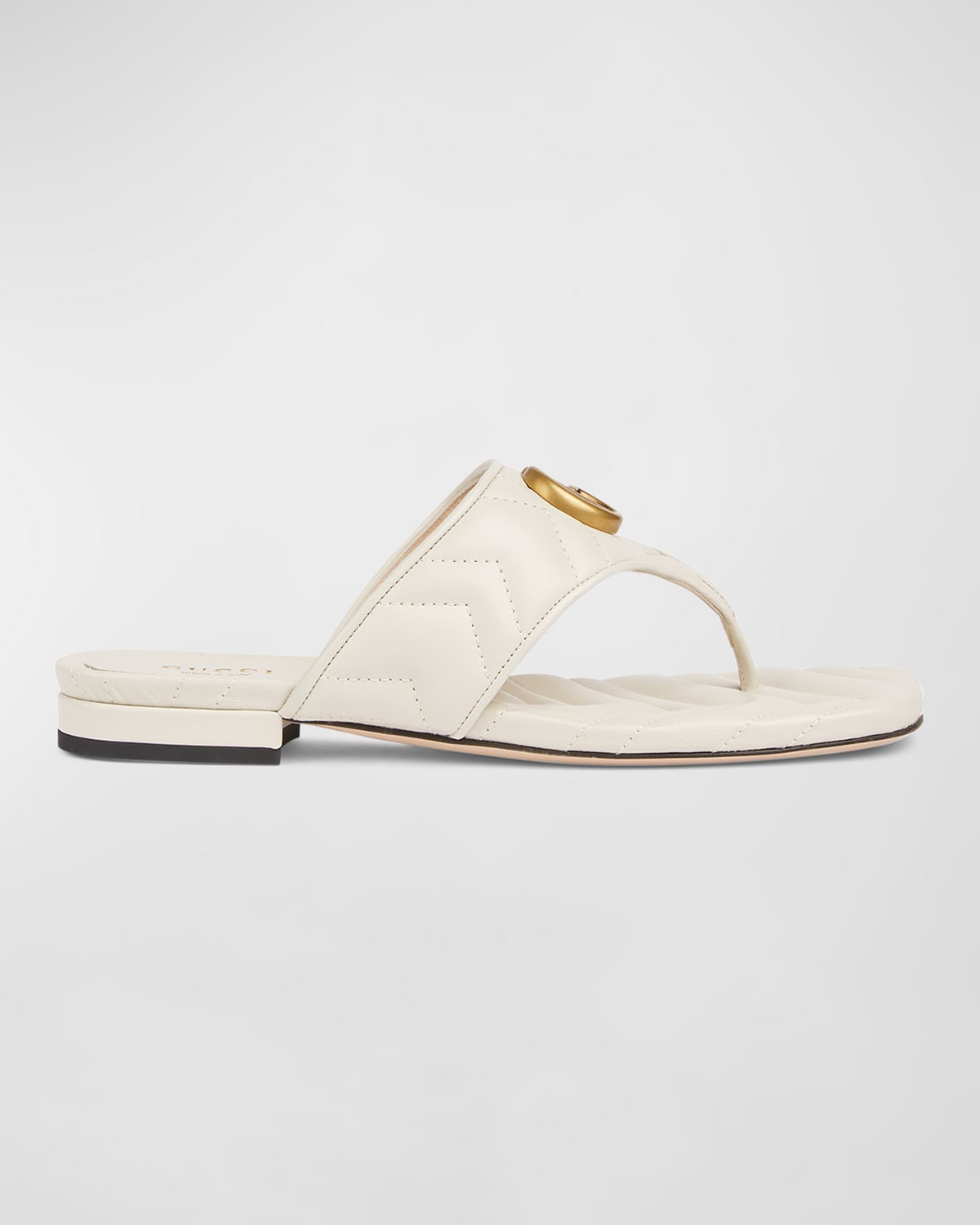 GUCCI DOUBLE G MARMONT THONG SANDALS