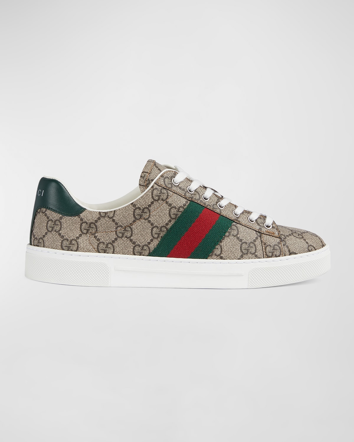 Ace Monogram Canvas Low-Top Sneakers