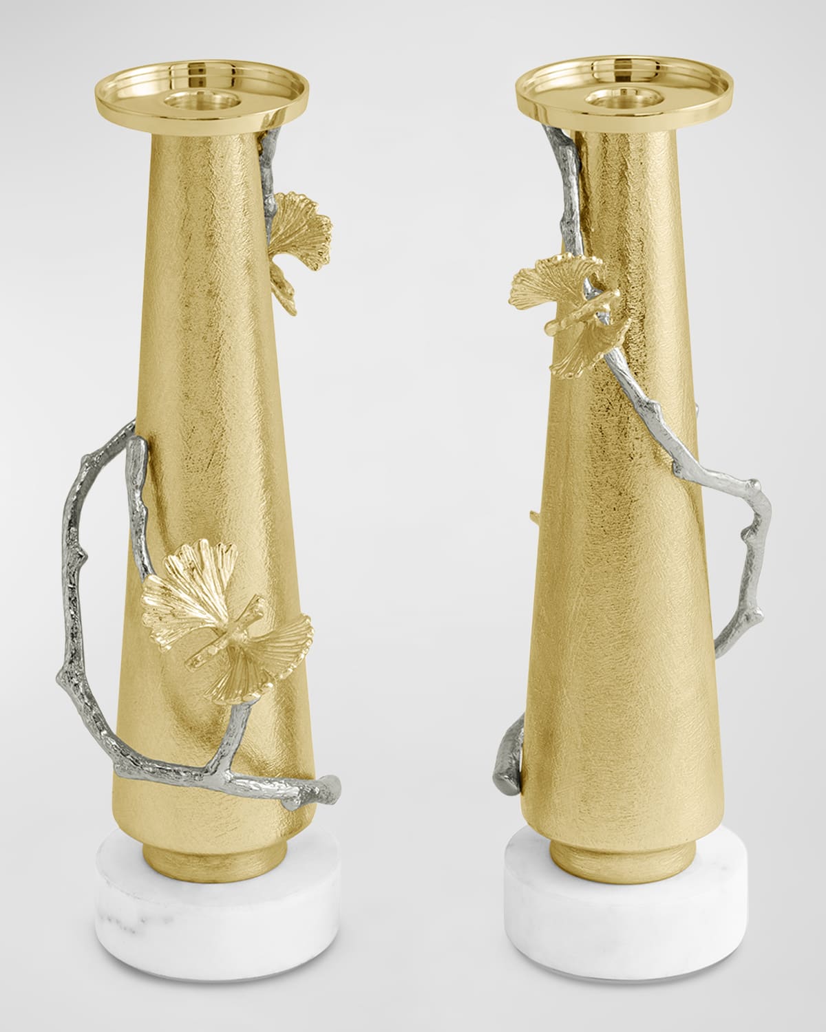 Michael Aram Butterfly Ginkgo Luxe 2-piece Candleholder Set