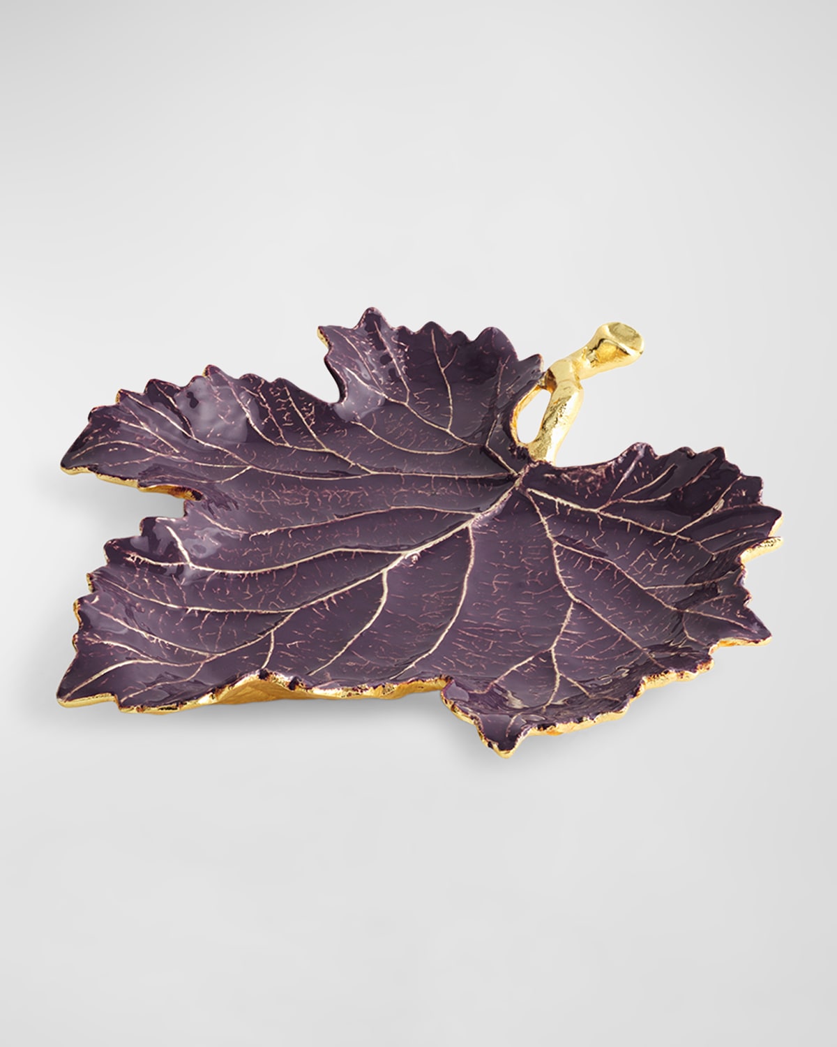 Michael Aram Vine Grape Leaf Dish In Purple