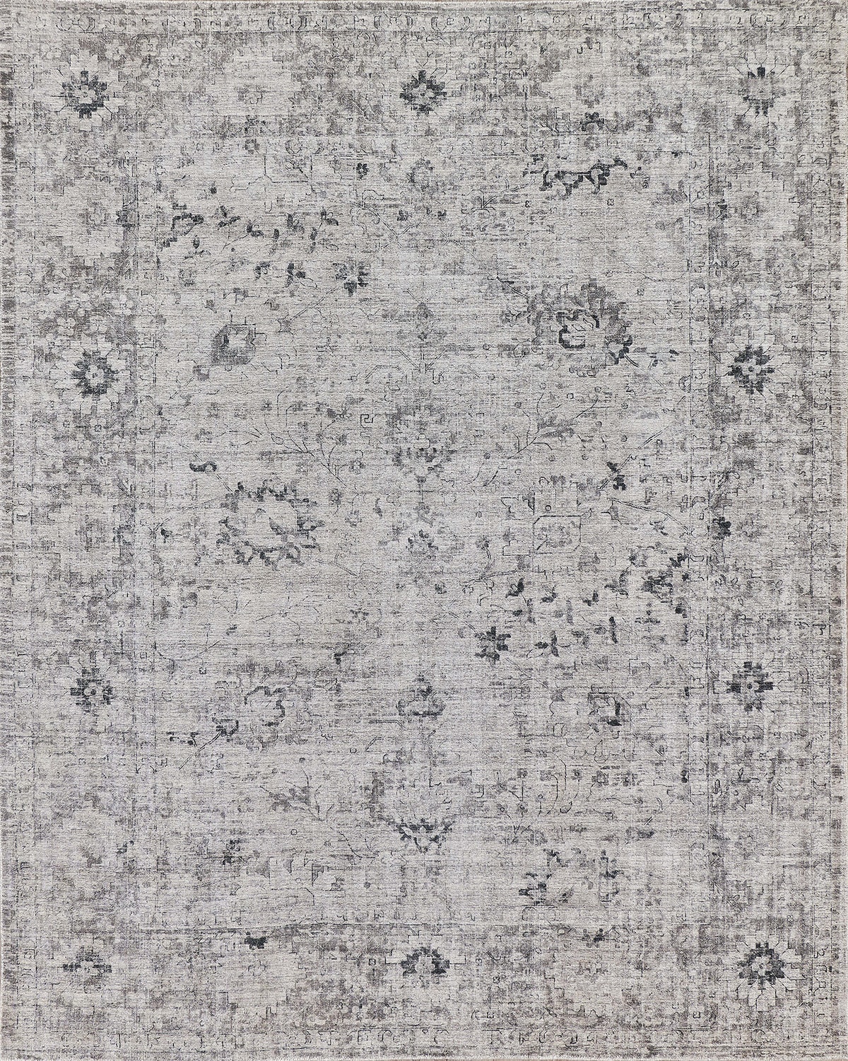 Exquisite Rugs Cambridge Hand-loomed Gray & Silver Rug, 8' X 10'