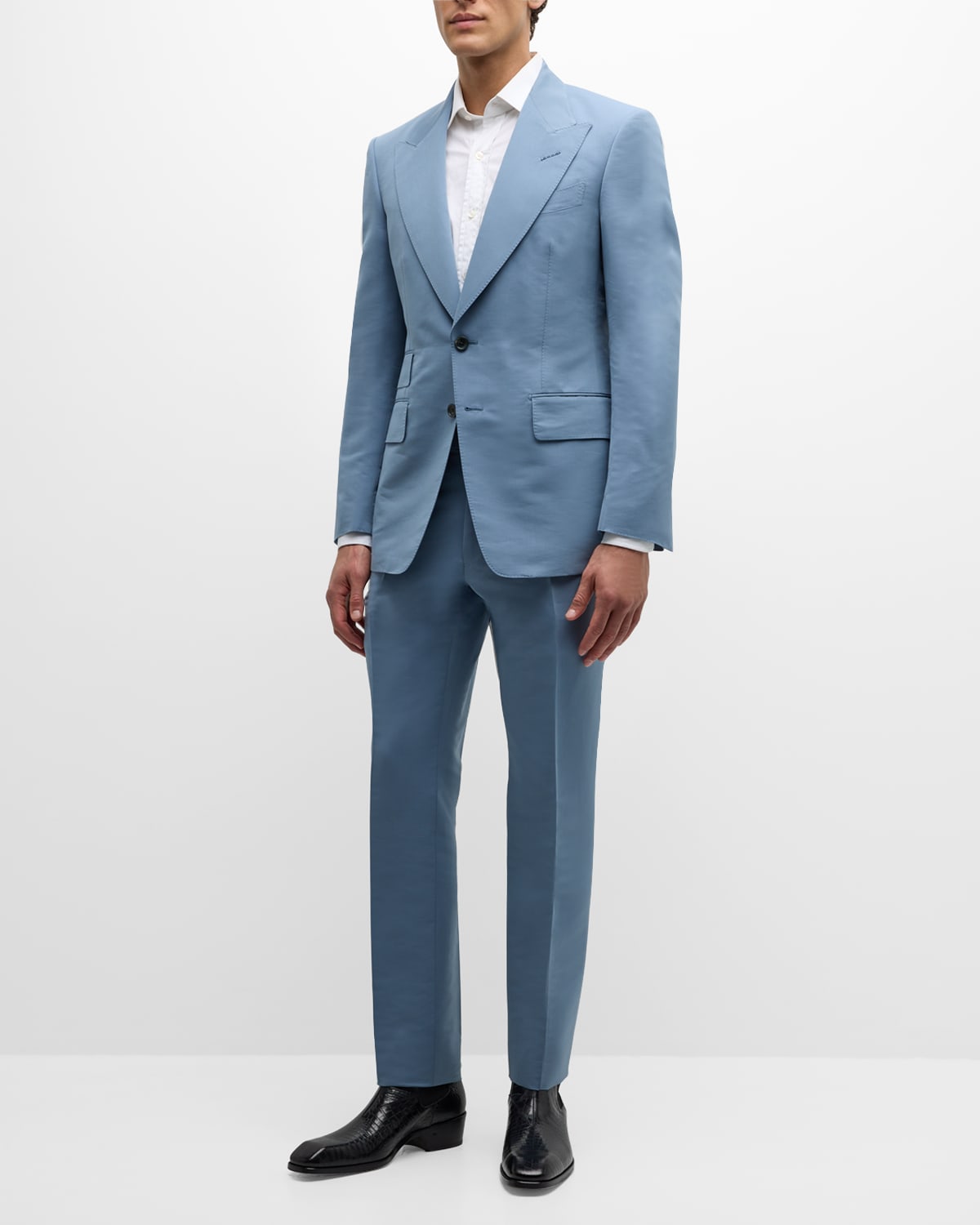 Tom Ford Men's Shelton Piece-dyed Poplin Suit In Mineral