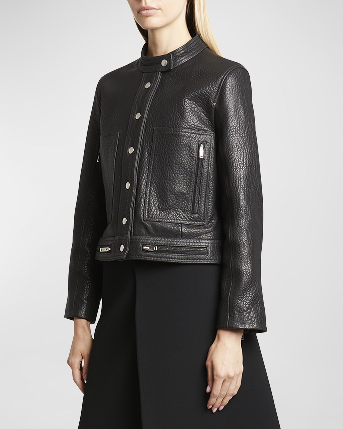 Alice Pebble Leather Jacket