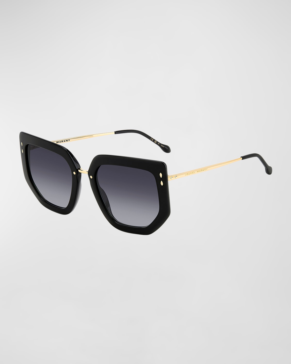 Gradient Mixed-Media Butterfly Sunglasses