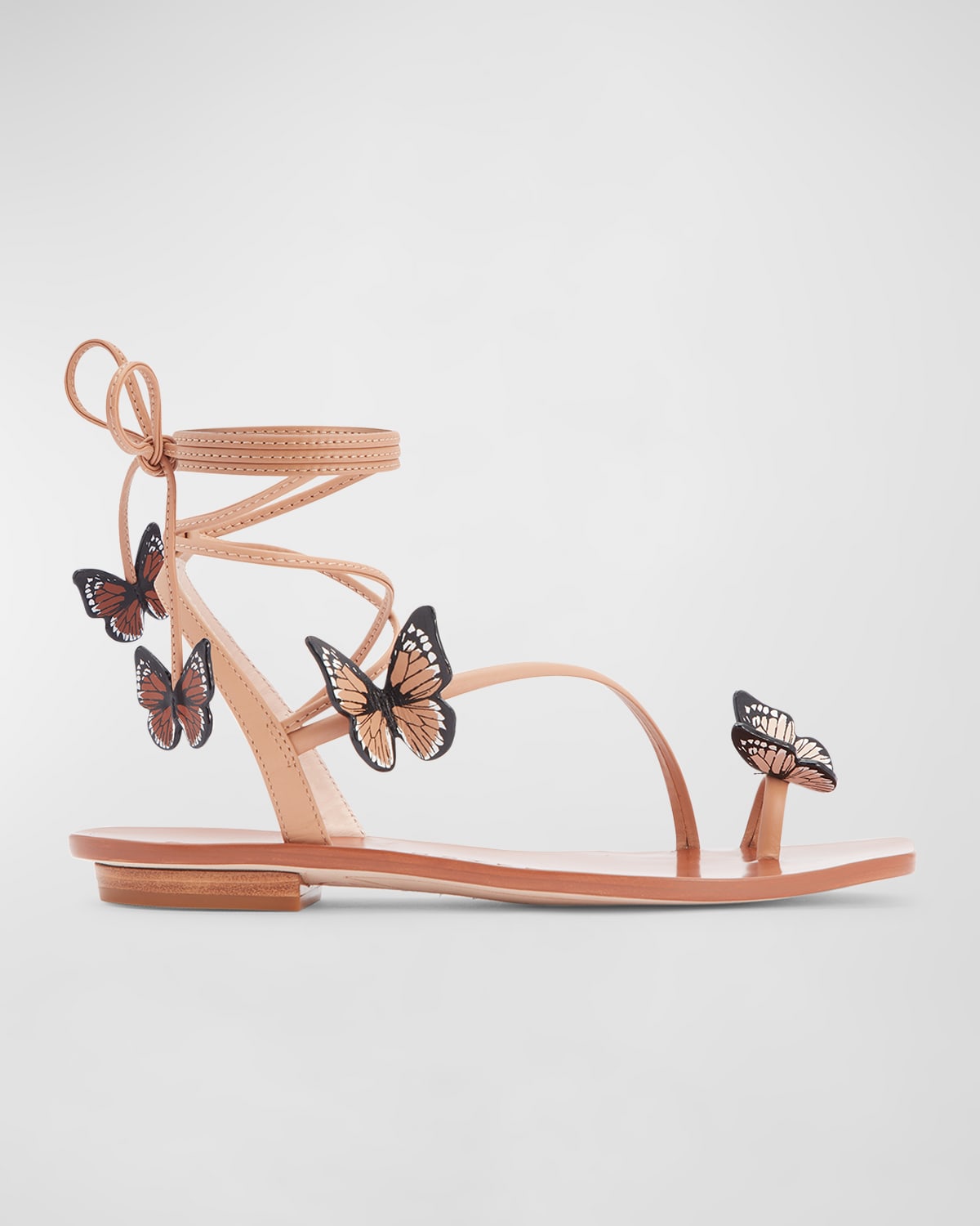 Shop Sophia Webster Vanessa Butterfly Ankle-wrap Sandals In Caramelo