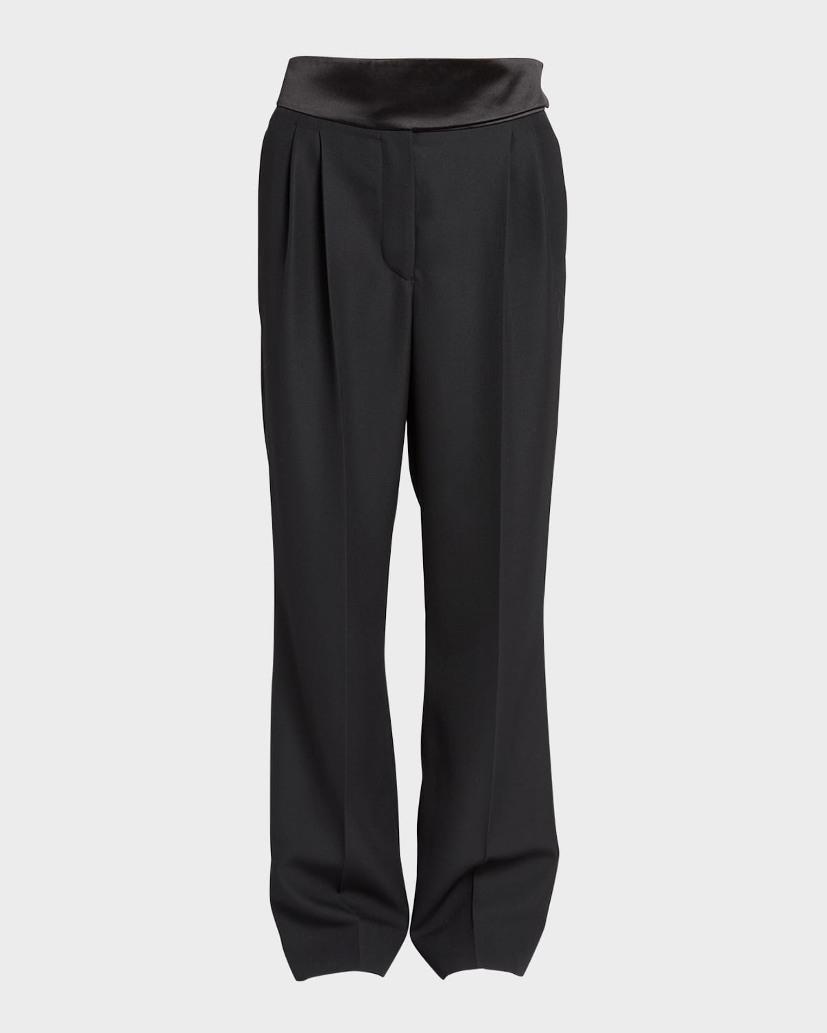 STELLA MCCARTNEY WIDE-LEG WOOL TUXEDO TROUSERS