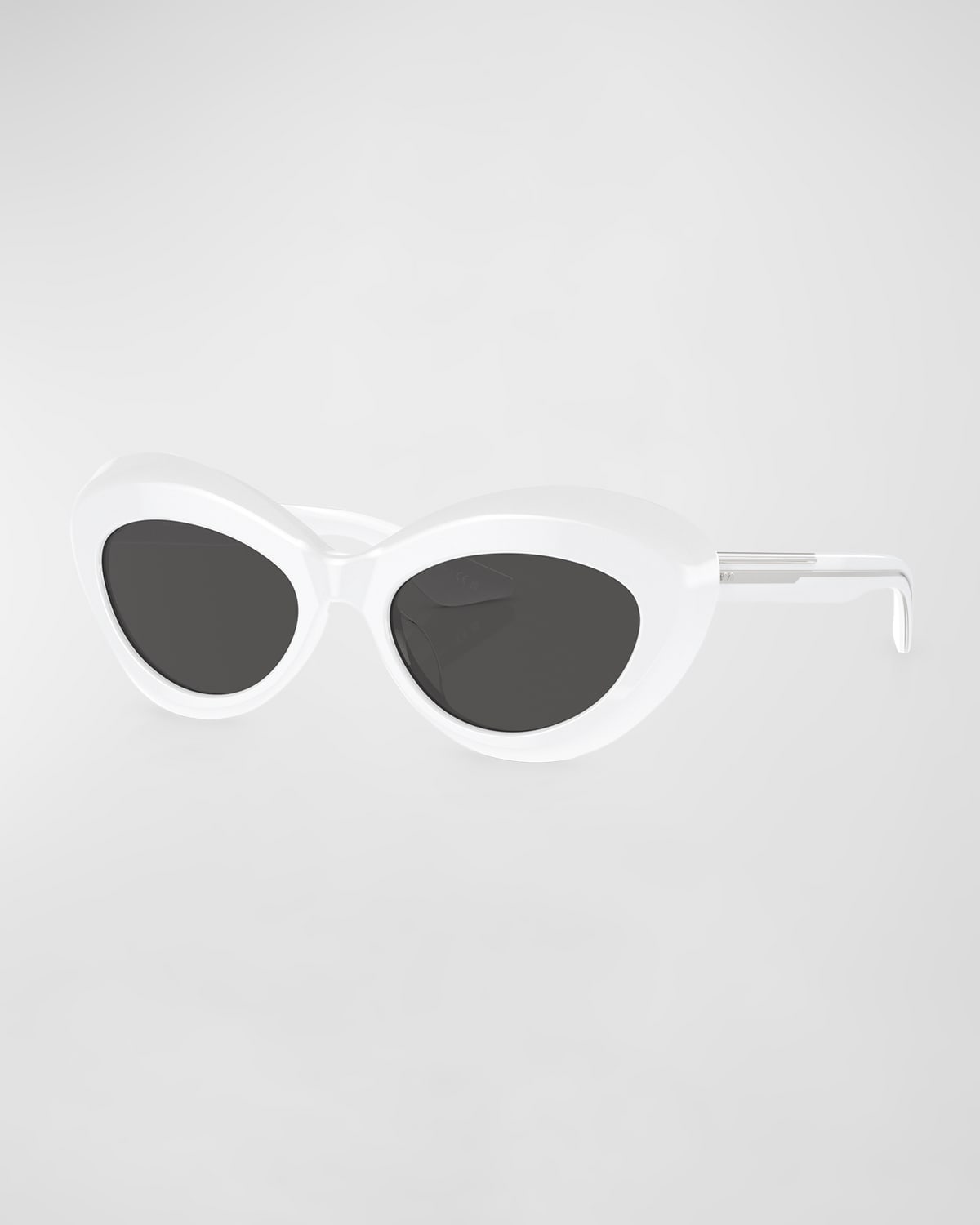 Shop Khaite X Oliver Peoples Bold Acetate Oval Sunglasses In White