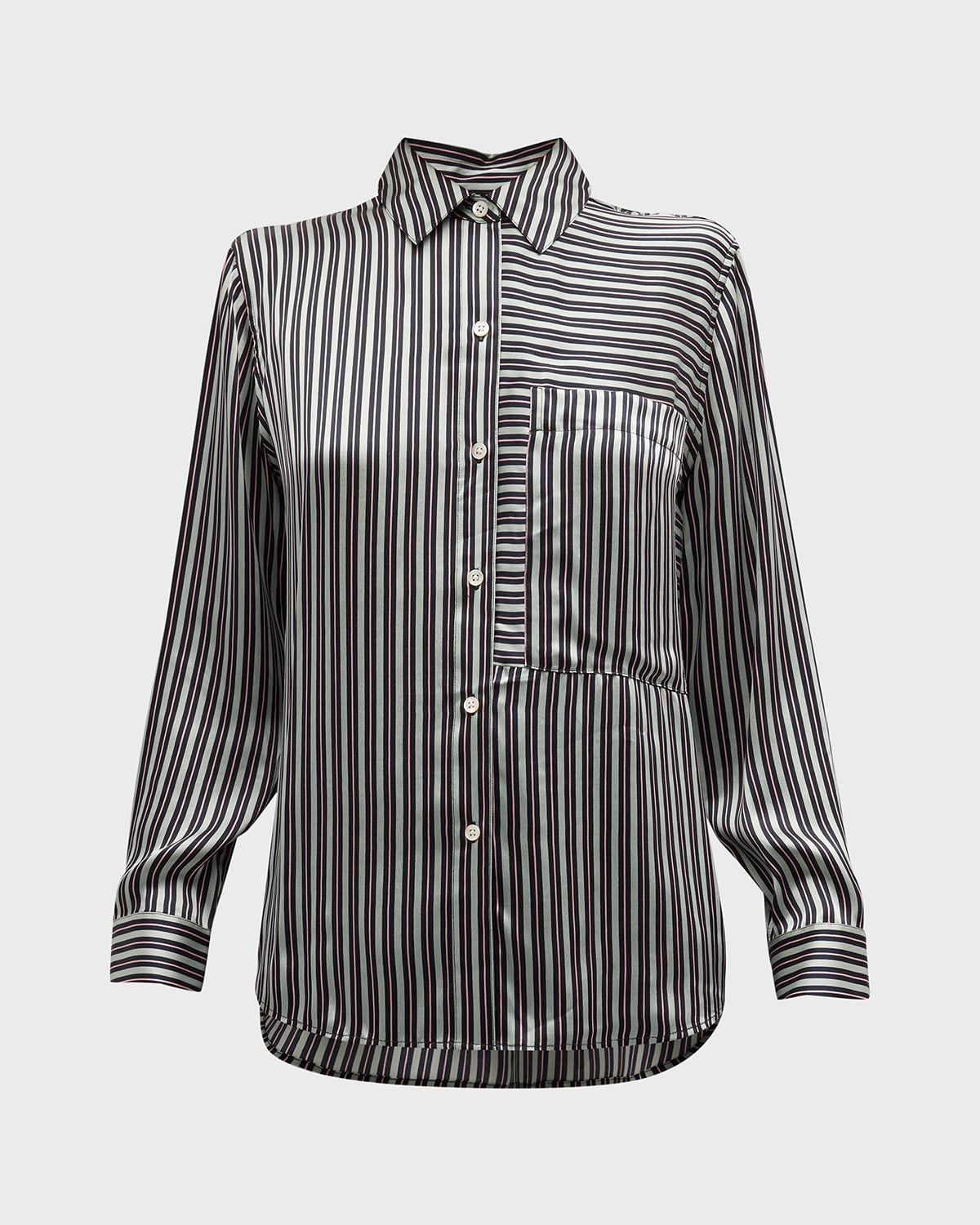 Rails Spencer Multi-striped Silk Shirt In Aspen Stripe