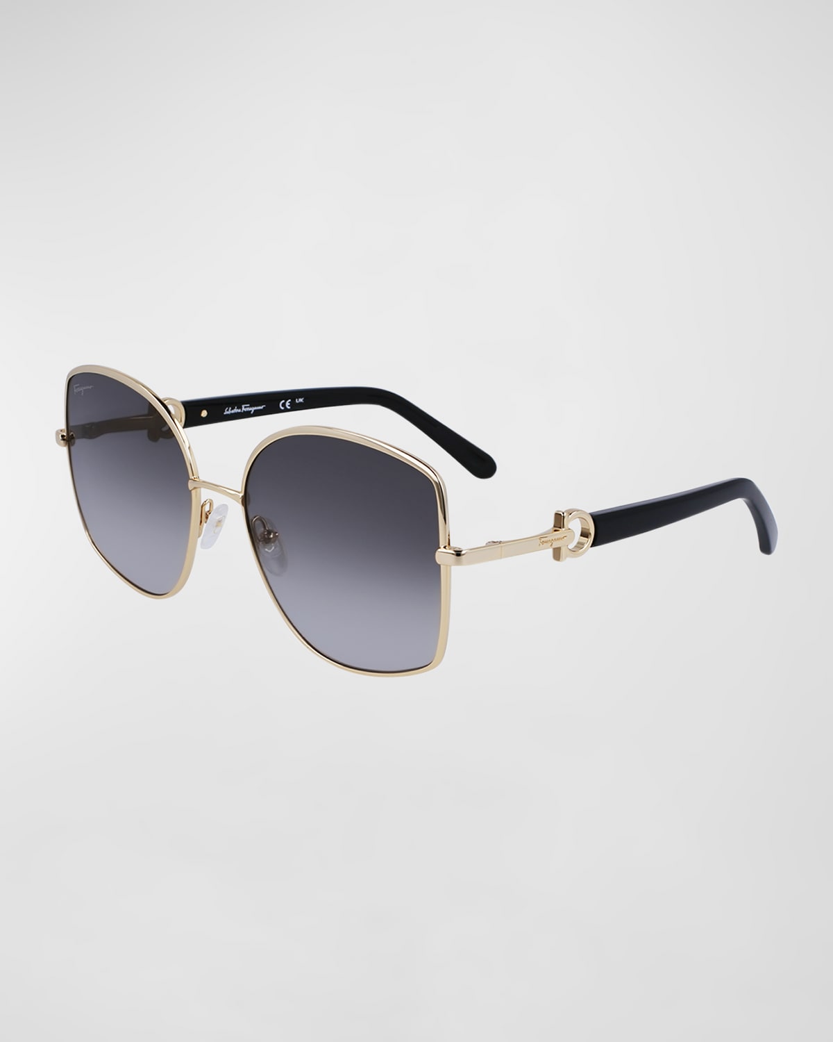 Ferragamo Gancini Acetate & Metal Butterfly Sunglasses
