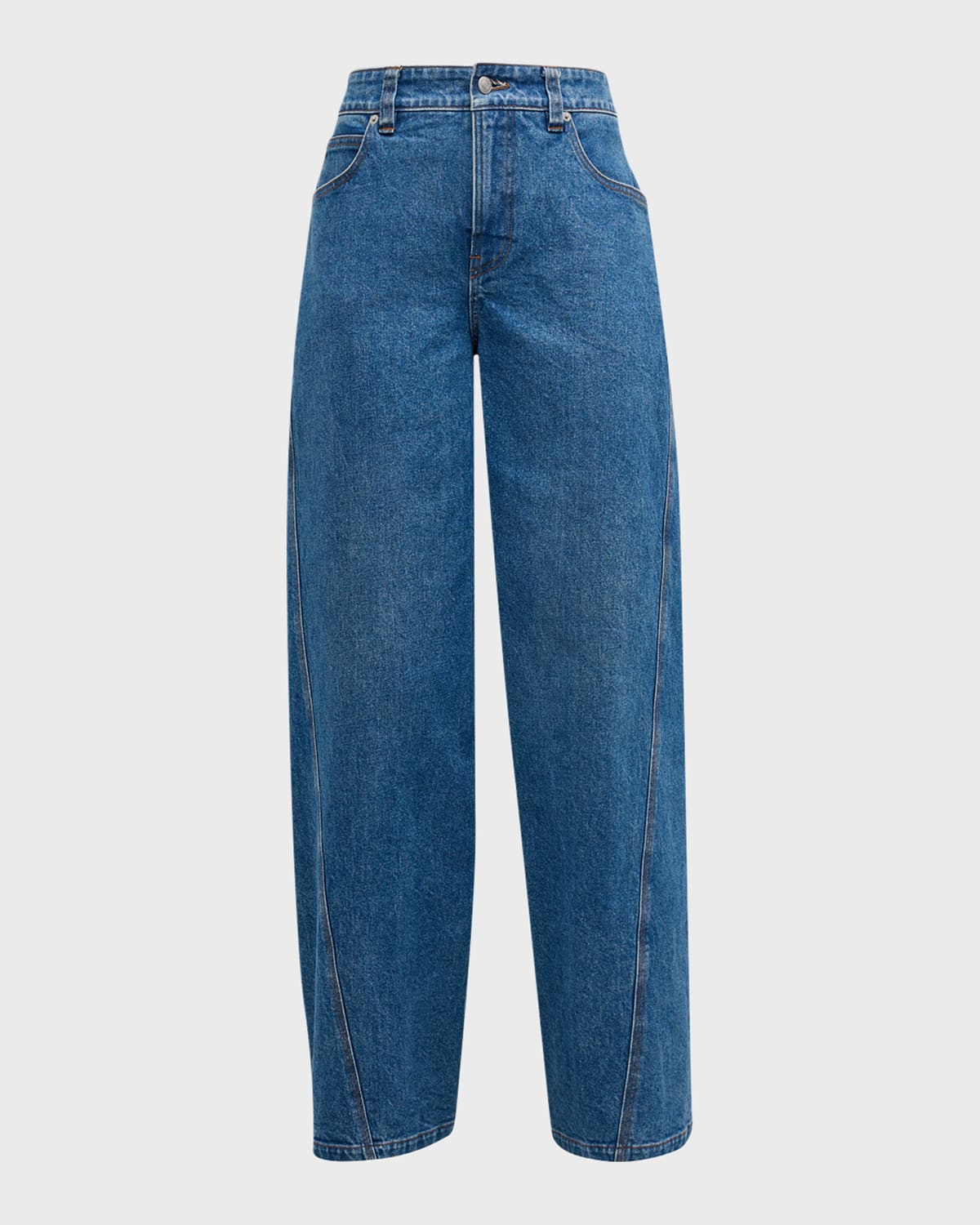 Shop A.l.c Abbott Straight Jeans In Medium Wash